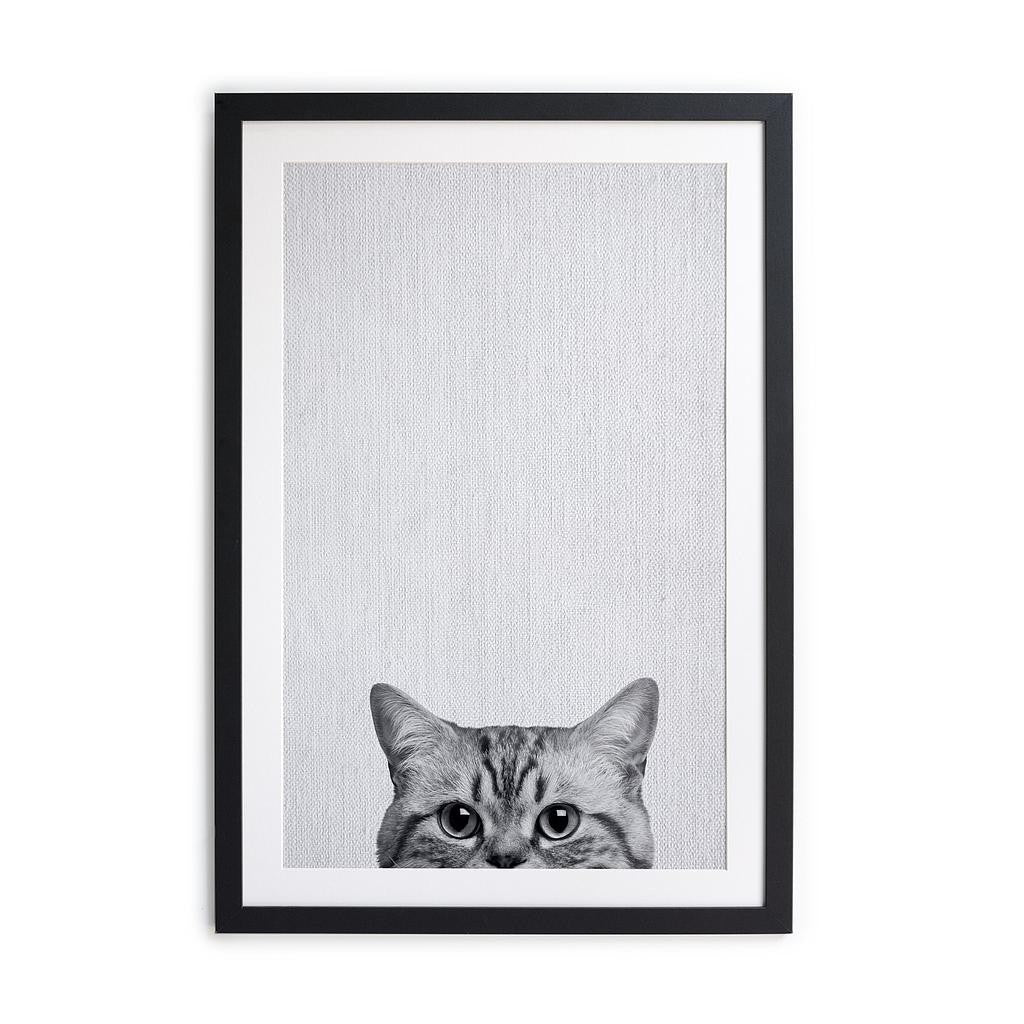 Cuadro Moldura Negra 40x30 (Cat)