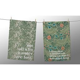 Set 2 Paños (Green Flowers)