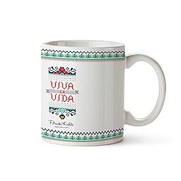 Taza decorada (Viva la Vida)