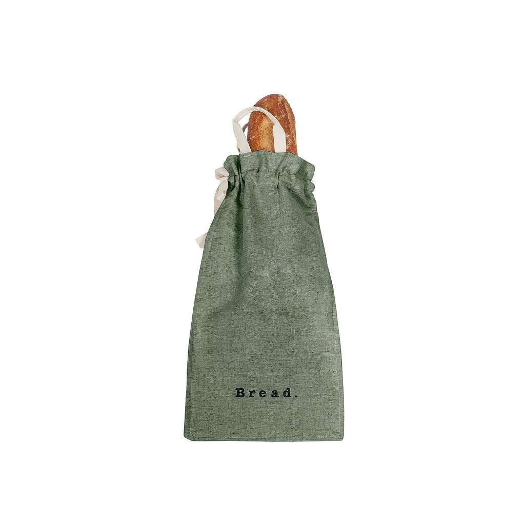 Linen Bread Bag (Green Moss)