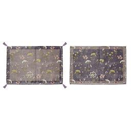 Set 2 Mantel Individual Lino con Borlas (herbolarium malva)