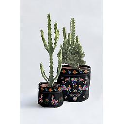Funda Macetas (Animals Otomi Negro)