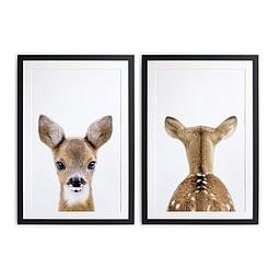 Set 2 Molduras 40x30 Negro (Deer)