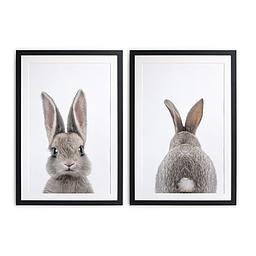 Set 2 Molduras 40x30 Negro (Rabbit)