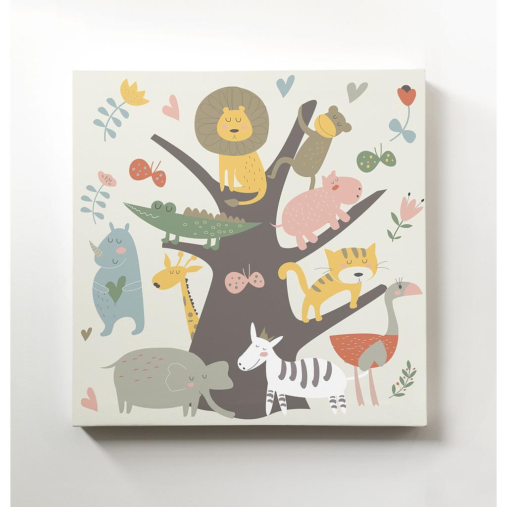 Lienzo 40x40 (Animal Tree)