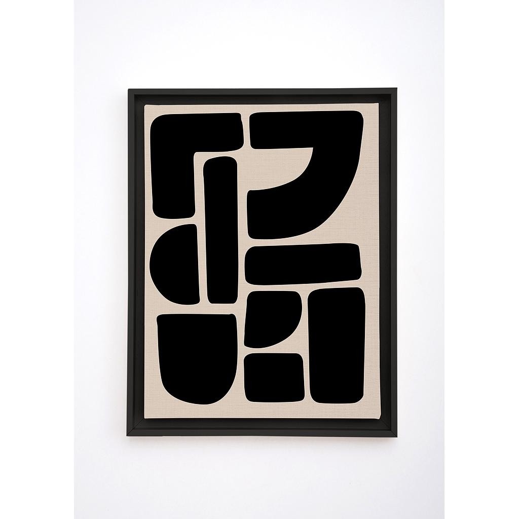 Floating Frame 60x40 (Black Abstract 3)