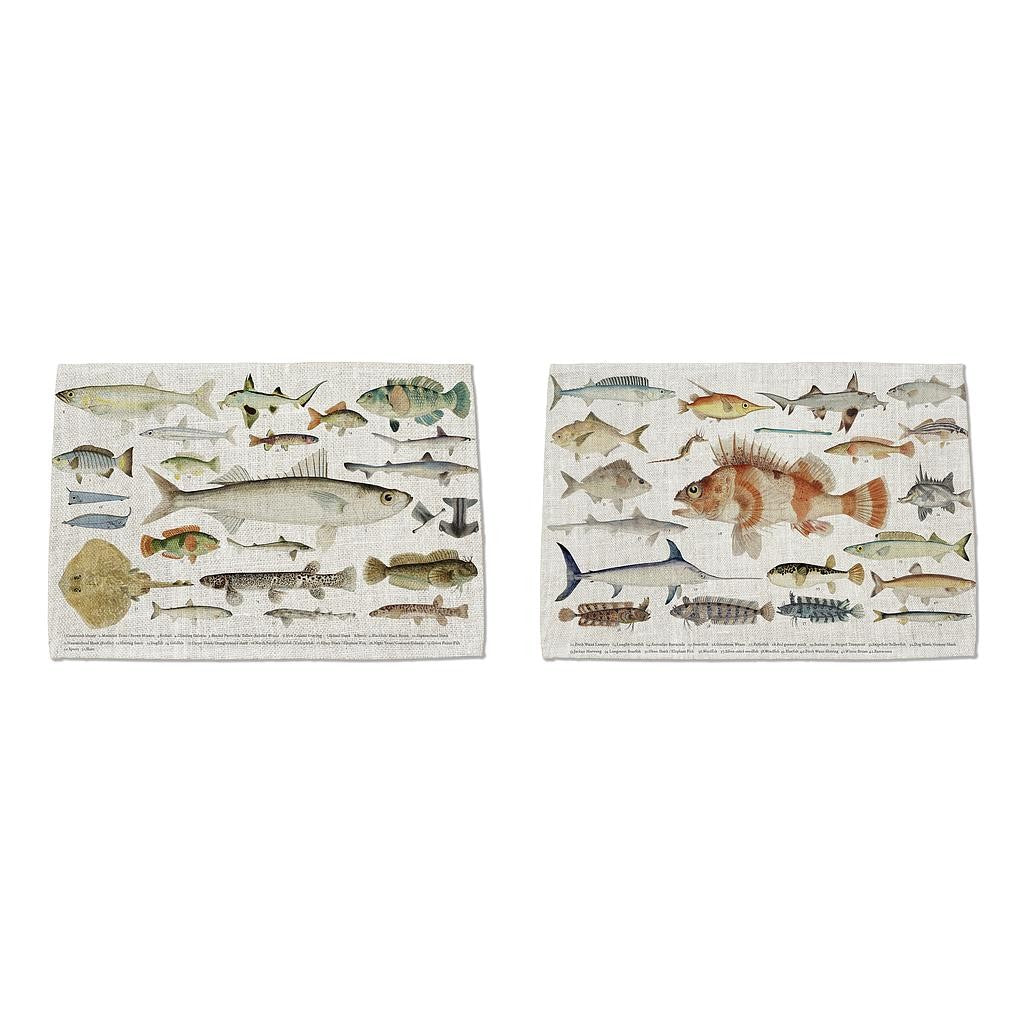 Set 2 Manteles Individuales Lino (Fish)