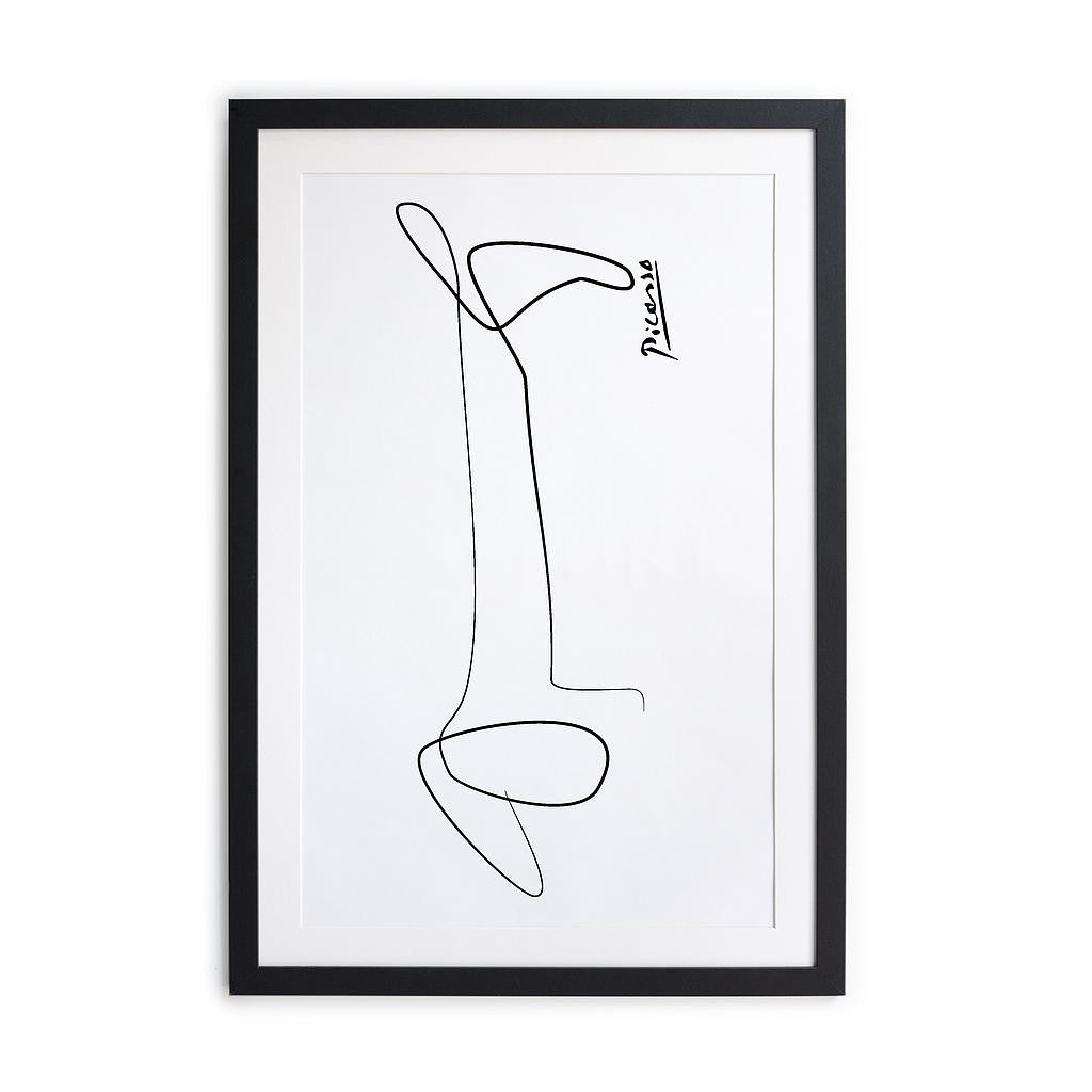 Cuadro Moldura Negra 40x30 (Picasso Drawing)
