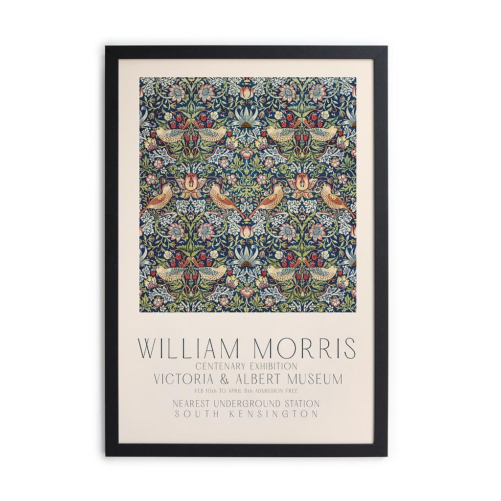 Cuadro Moldura Negra 40x30 (William Morris)