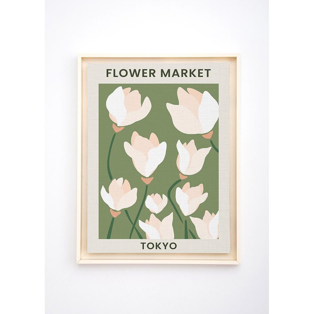 Floating Frame 60x40 (Flower Tokio)