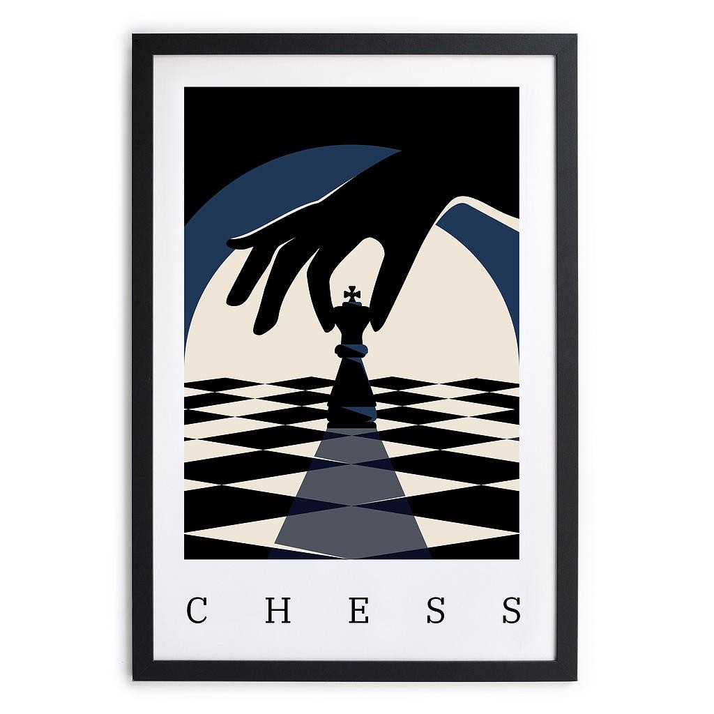 Cuadro Moldura Negra 40x30 (Chess Poster)