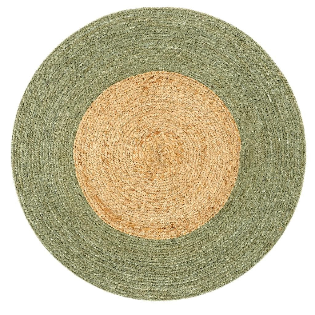 Yute Bicolor Rug 140 (Green)