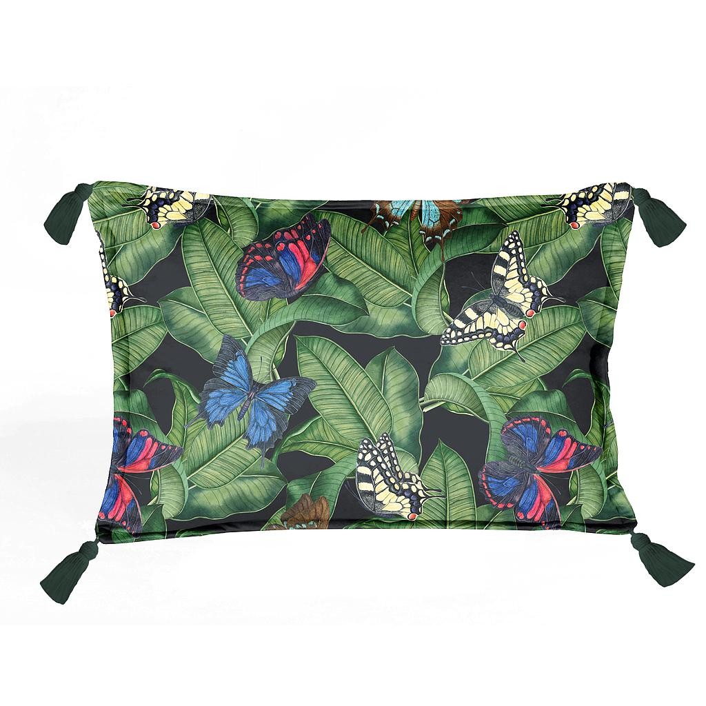 Cojin 50x35 Terciopelo Borlas (Butterfly Party)