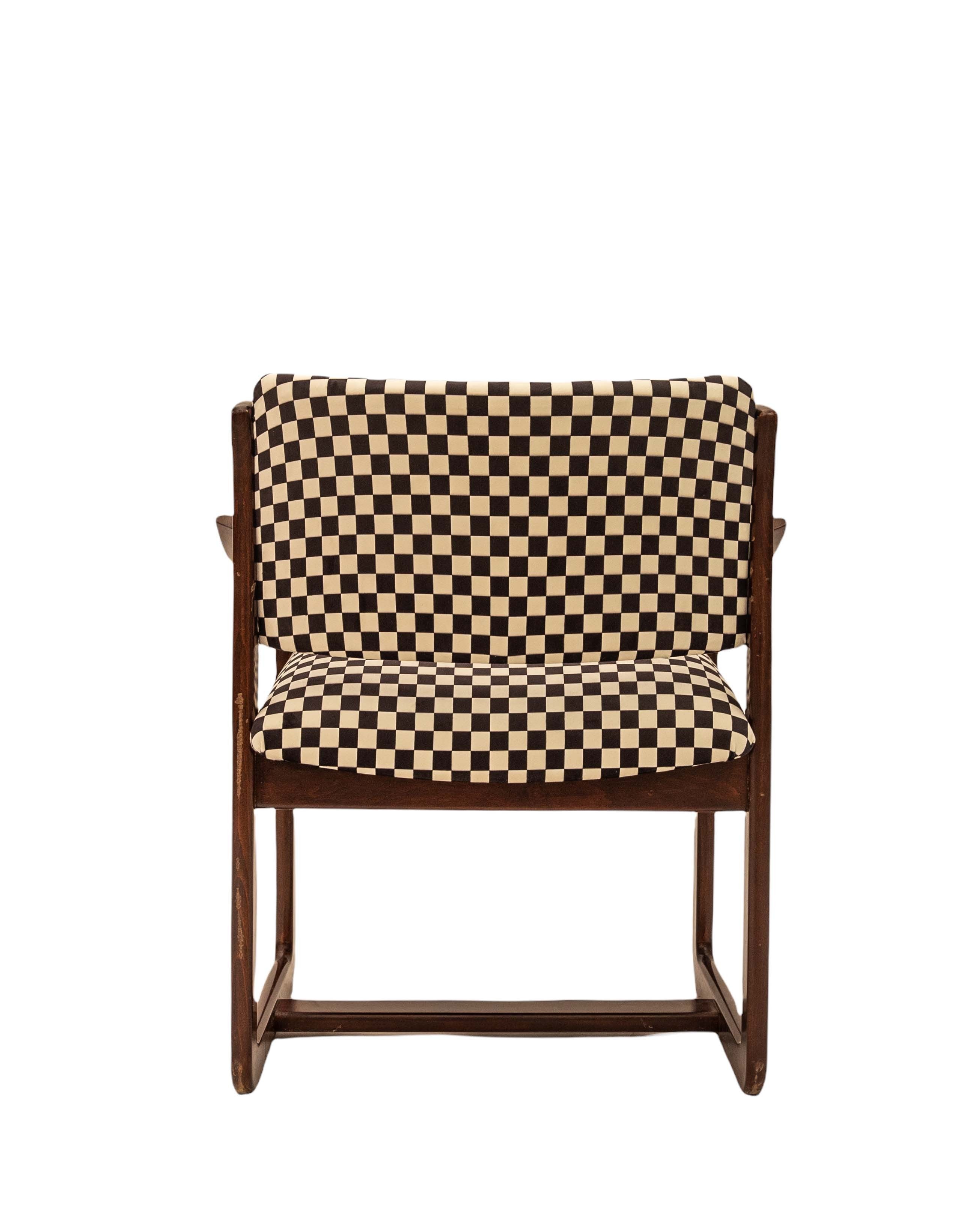 Silla años 70  Clasic Damero
