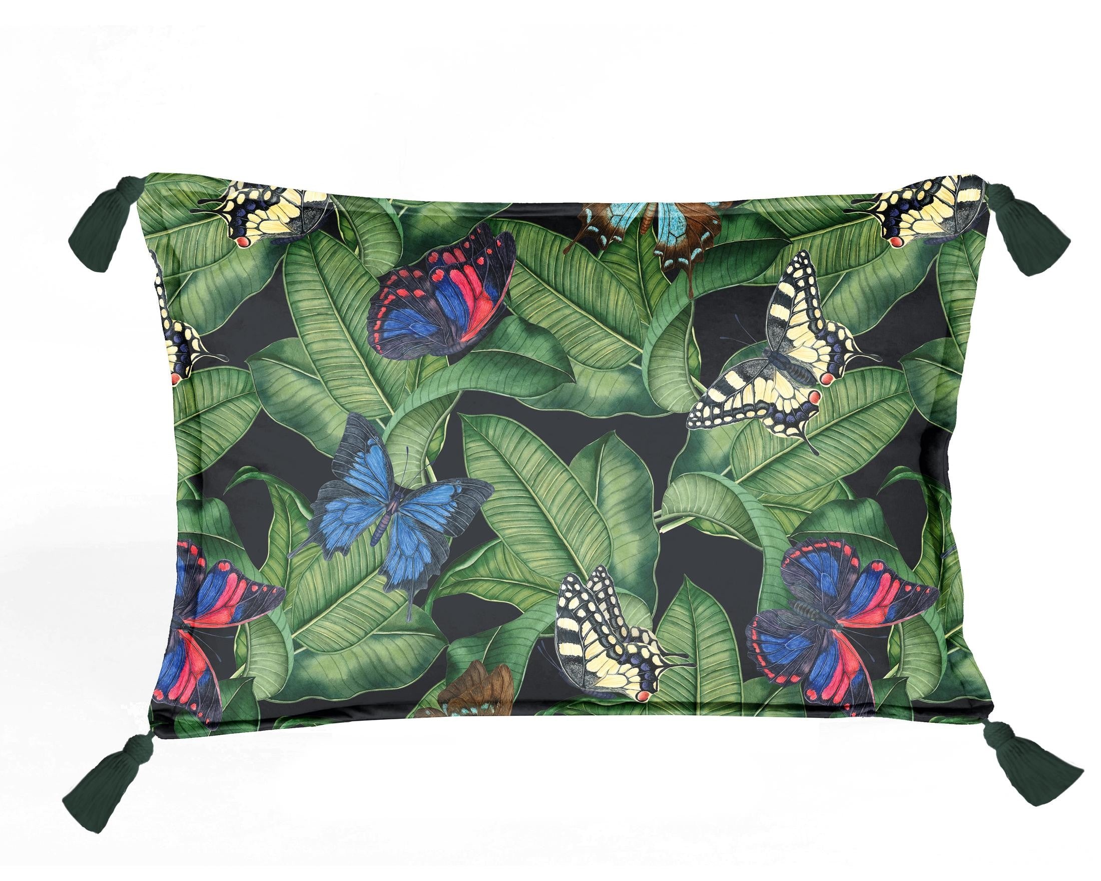 Cojin 50x35 Terciopelo Borlas (Butterfly Party)
