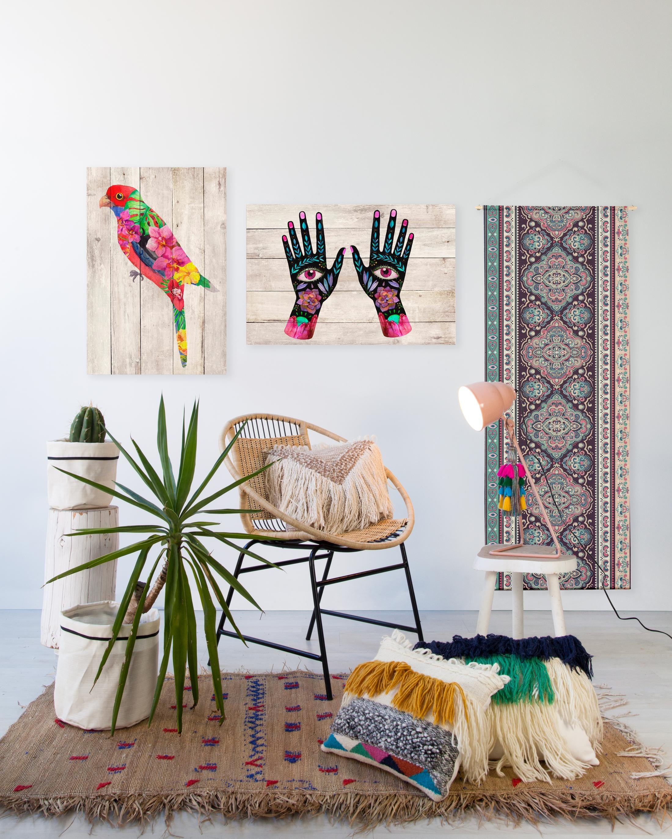 Tabla 60x40 (Flowers Parrot)