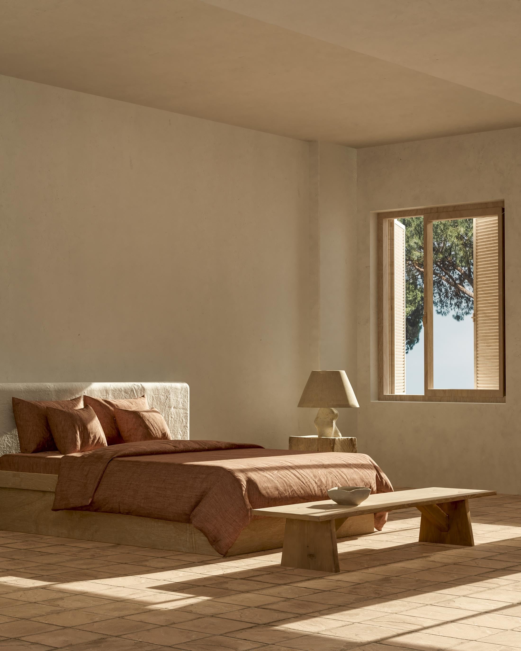 Funda Nordica Linen Wash 150x200 (Terracota)