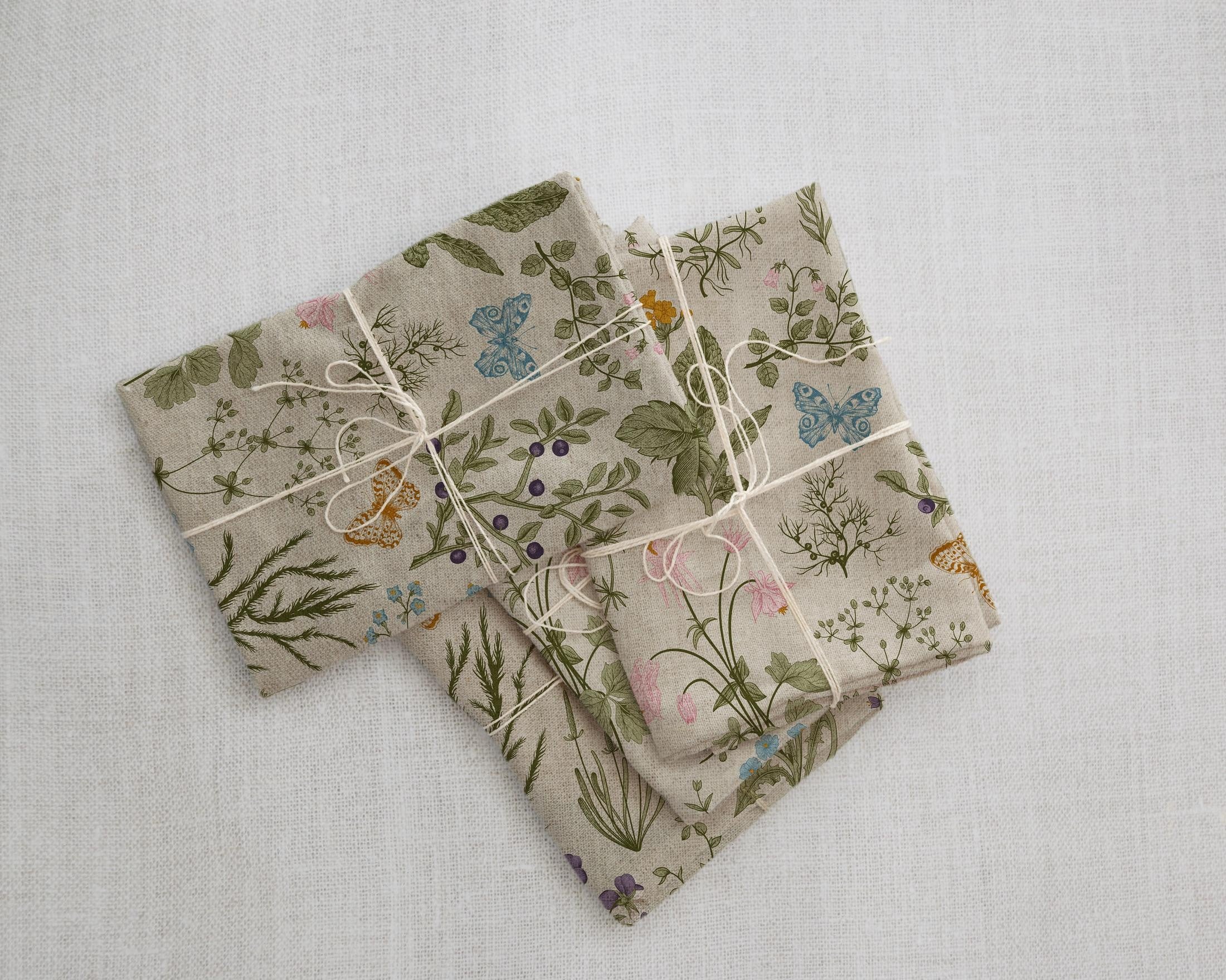 Linen Napkin Set (Botanical)