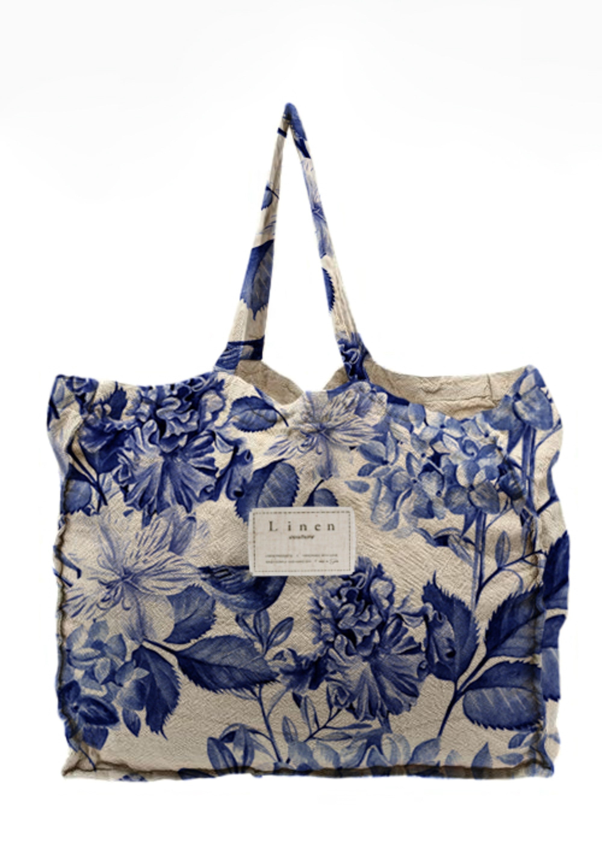 Linen Bag (Blue Flowers)