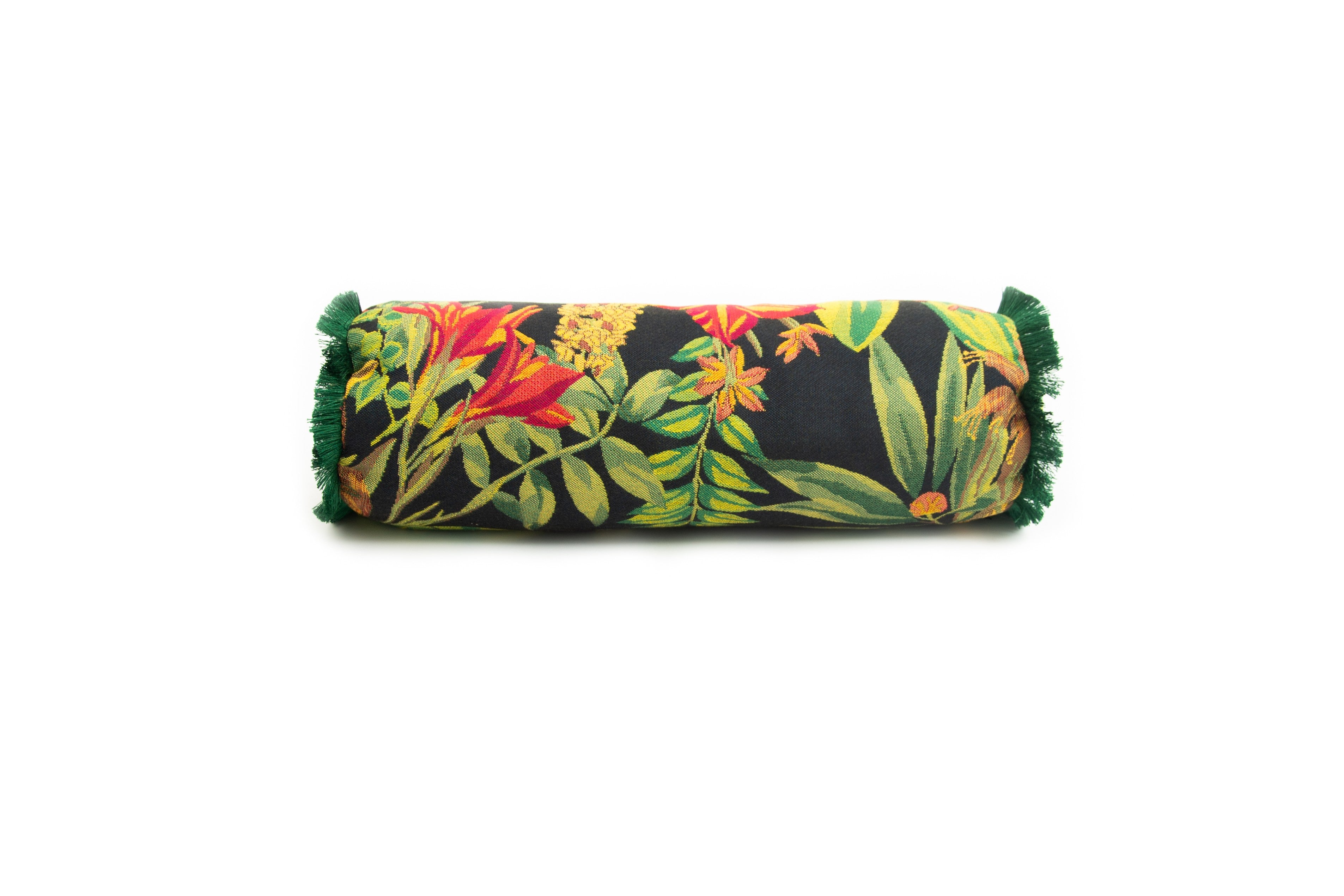 Cojin Tubo Jacquard (Green)