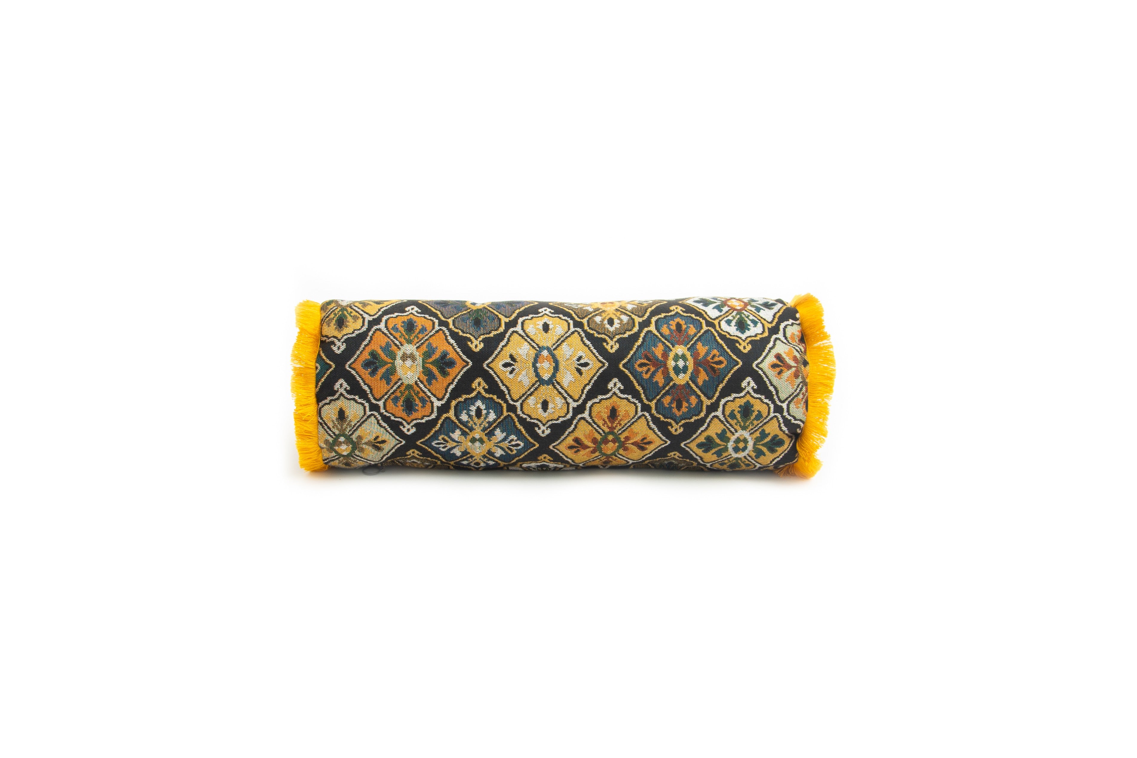 Cojin Tubo Jacquard (Yellow)