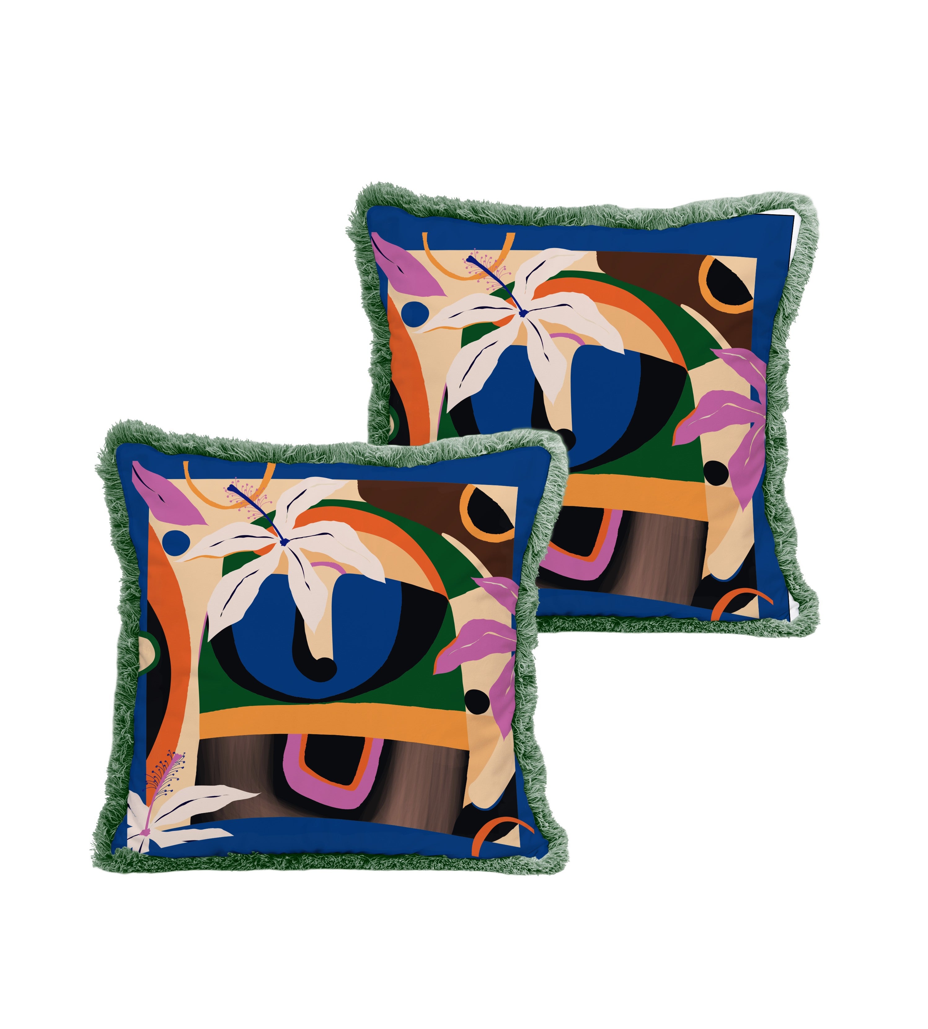 Cojin Terciopelo Fleco 45x45 (Folk Tufted)