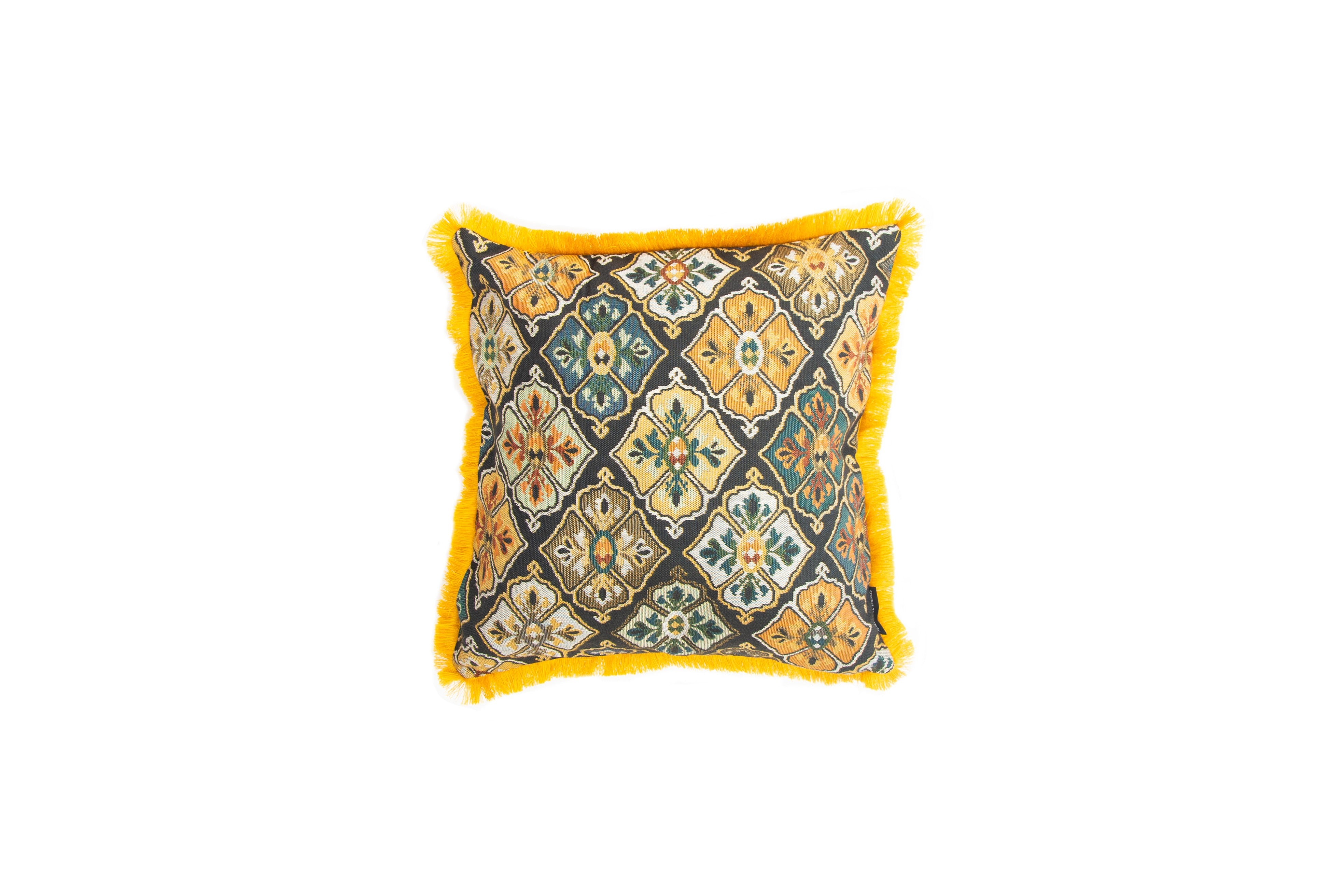 Jacquard Cushion 45x45 (Yellow)
