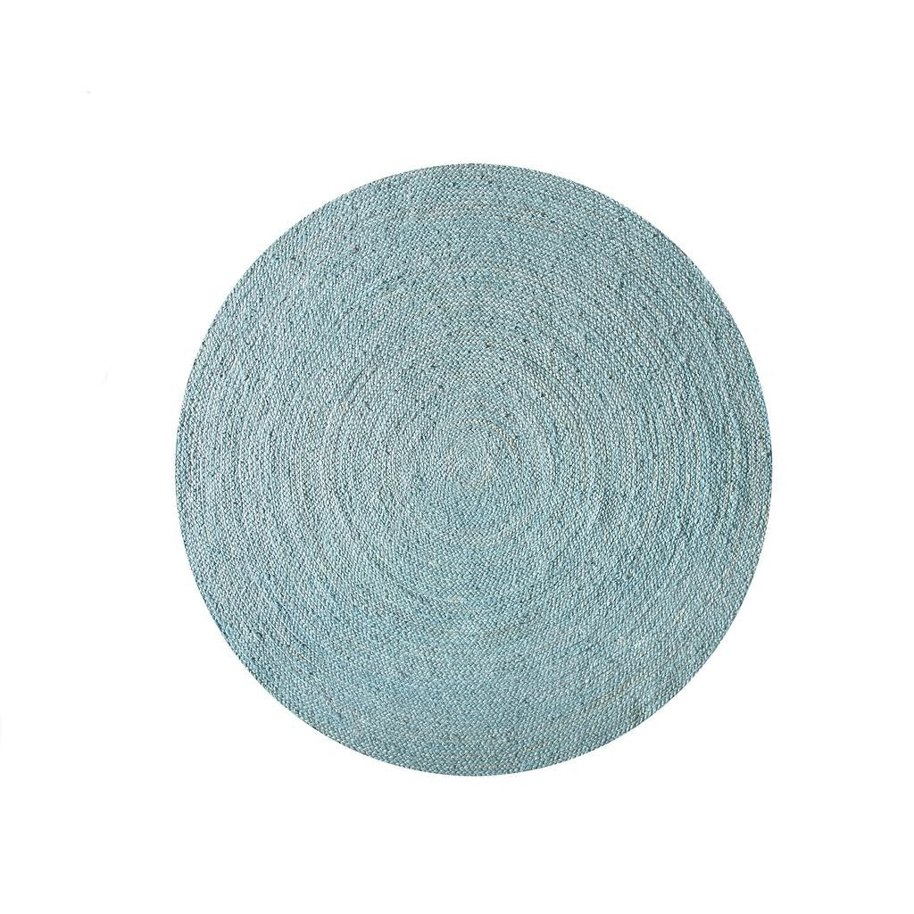 Colored Round Rug 90 (Beach Blue)