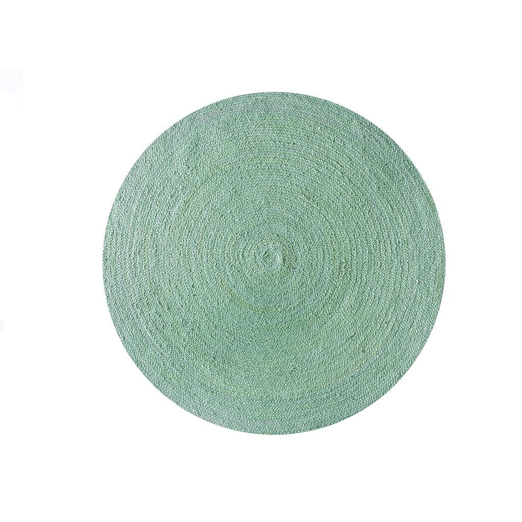 Colored Round Rug 90 (Green)
