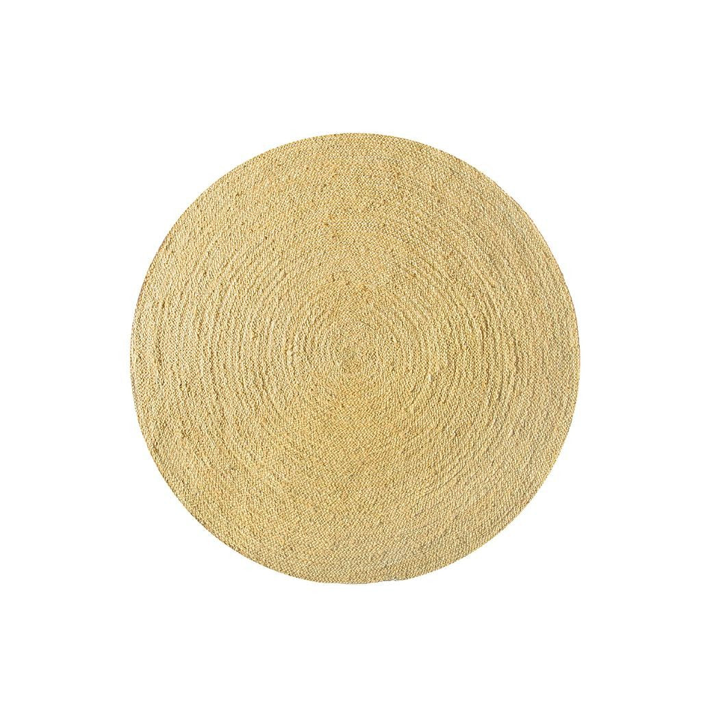 Colored Round Rug 90 (Yellow)