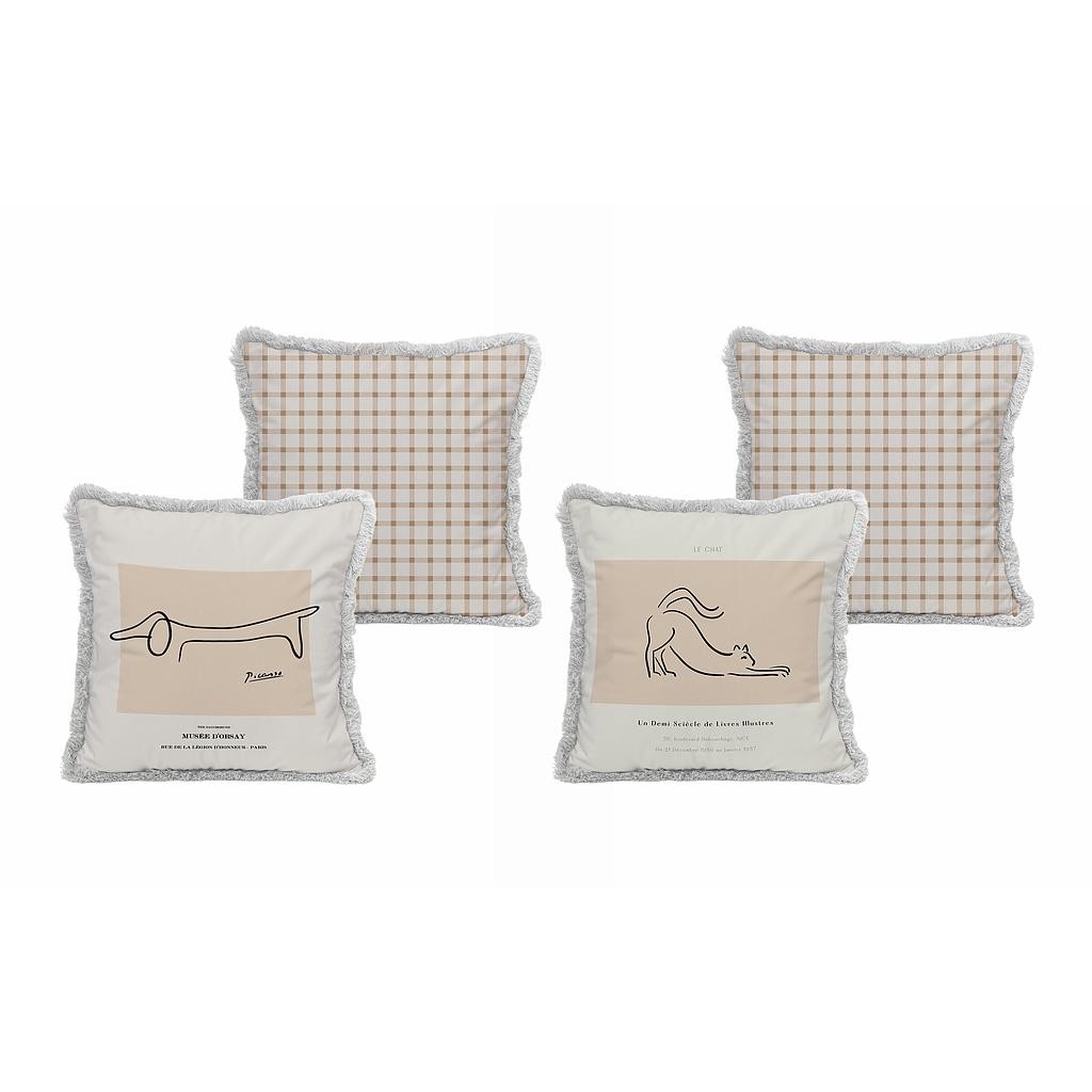 Set 4 Cojines Decorados