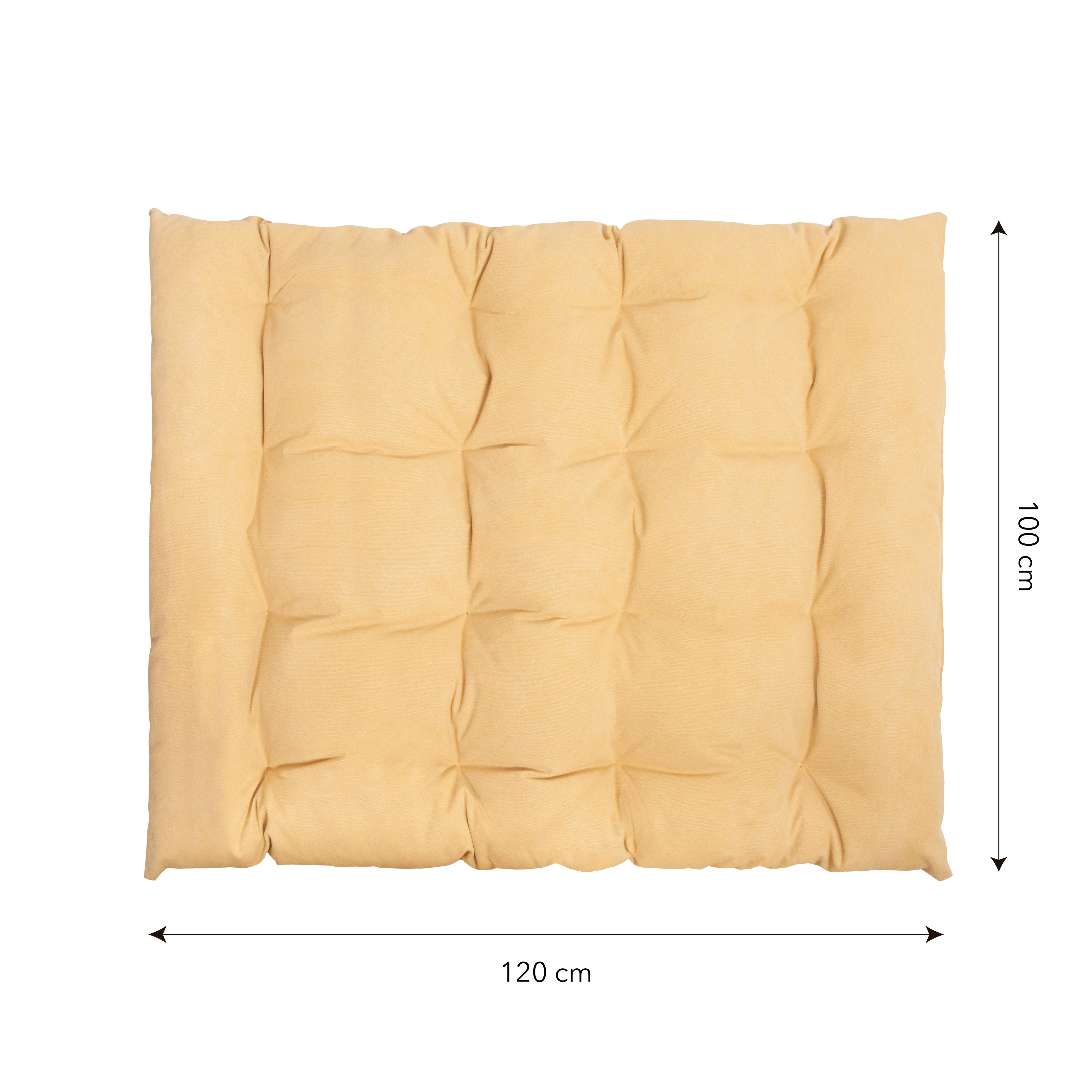 Colchón Futon de suelo amarillo