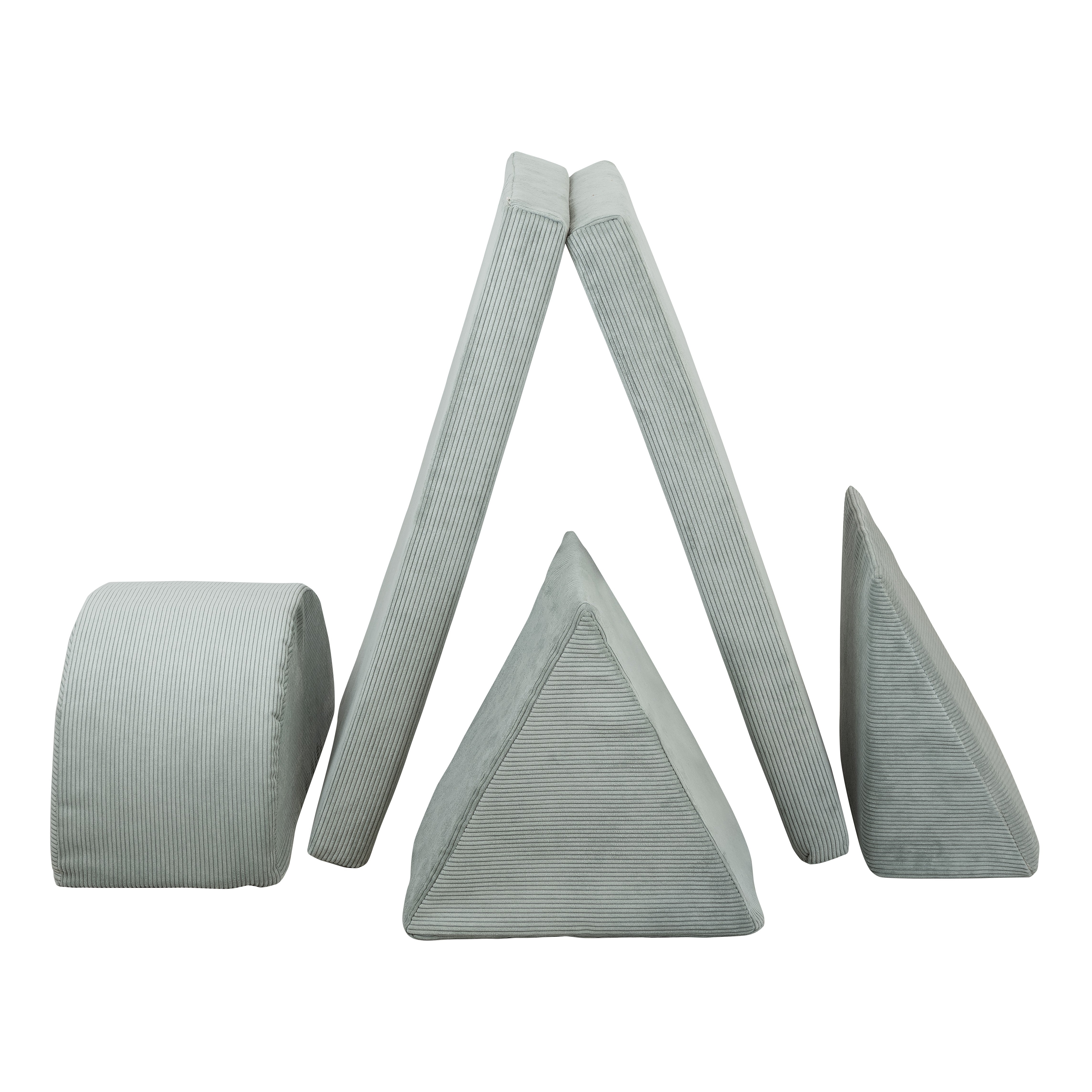 Bloque Psicomotricidad Montessori HalfTriangle aguamarina