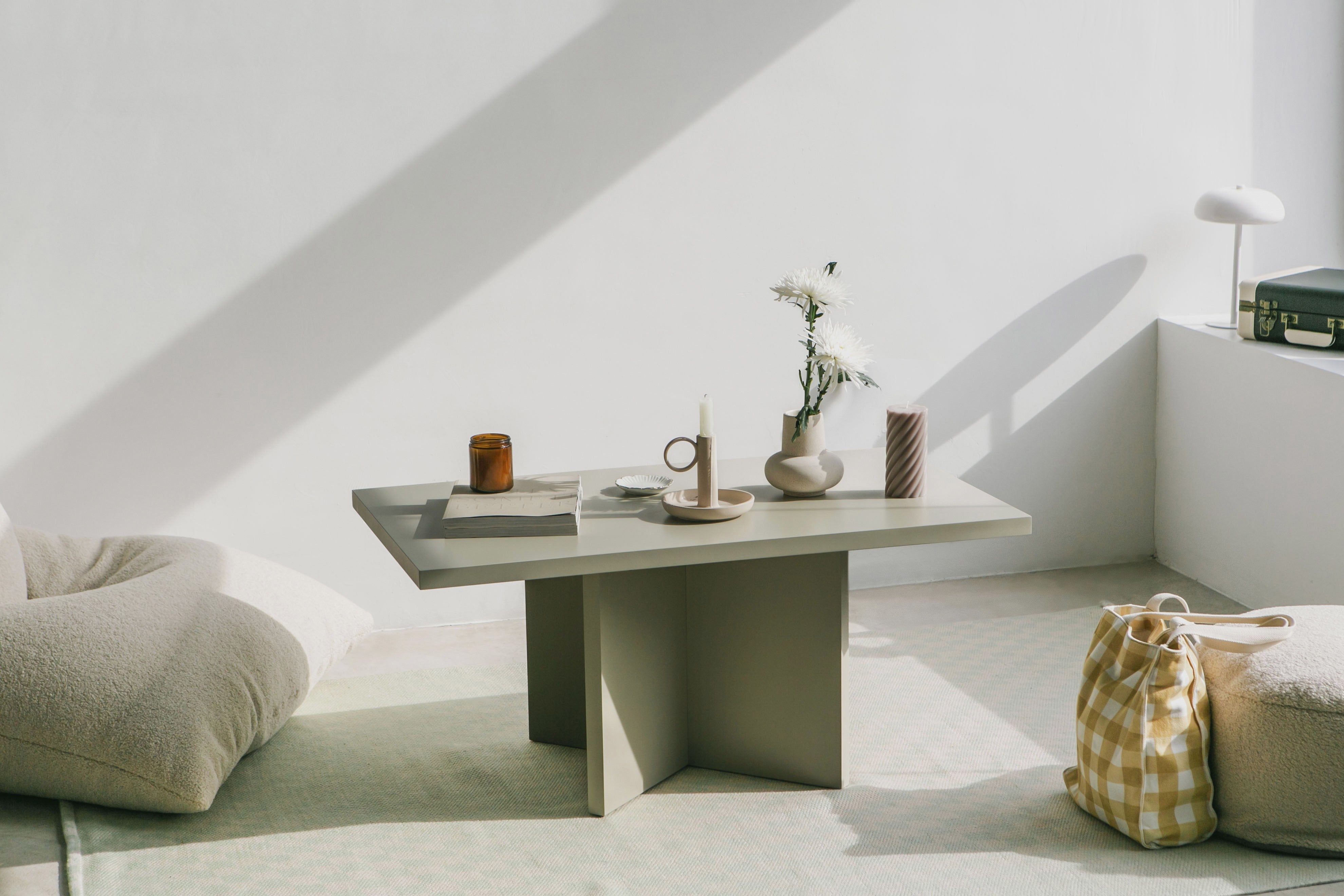 Mesa baja rectangular Charla Taupe 100x60