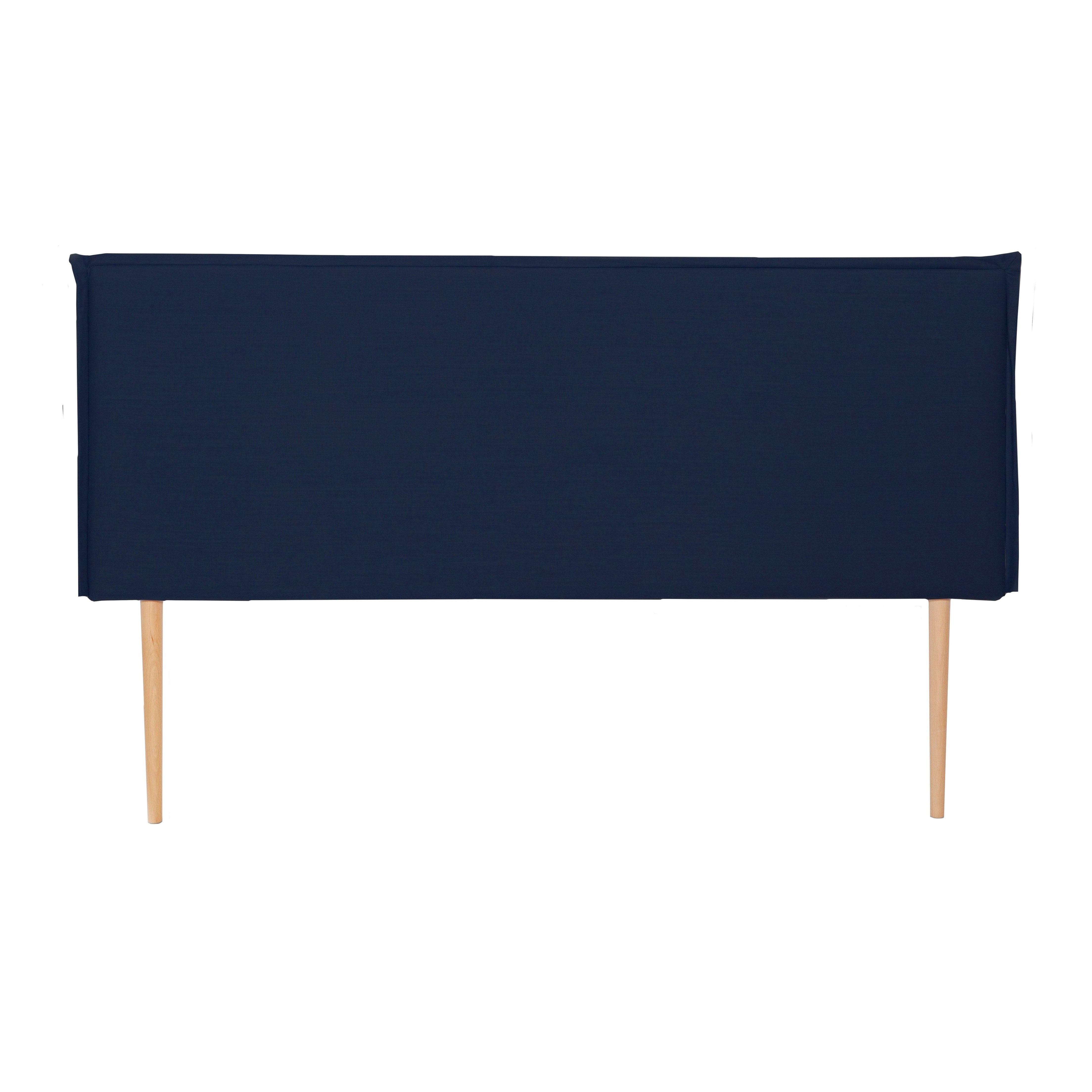 Cabecero tapizado Lino 135  Edmond Blue