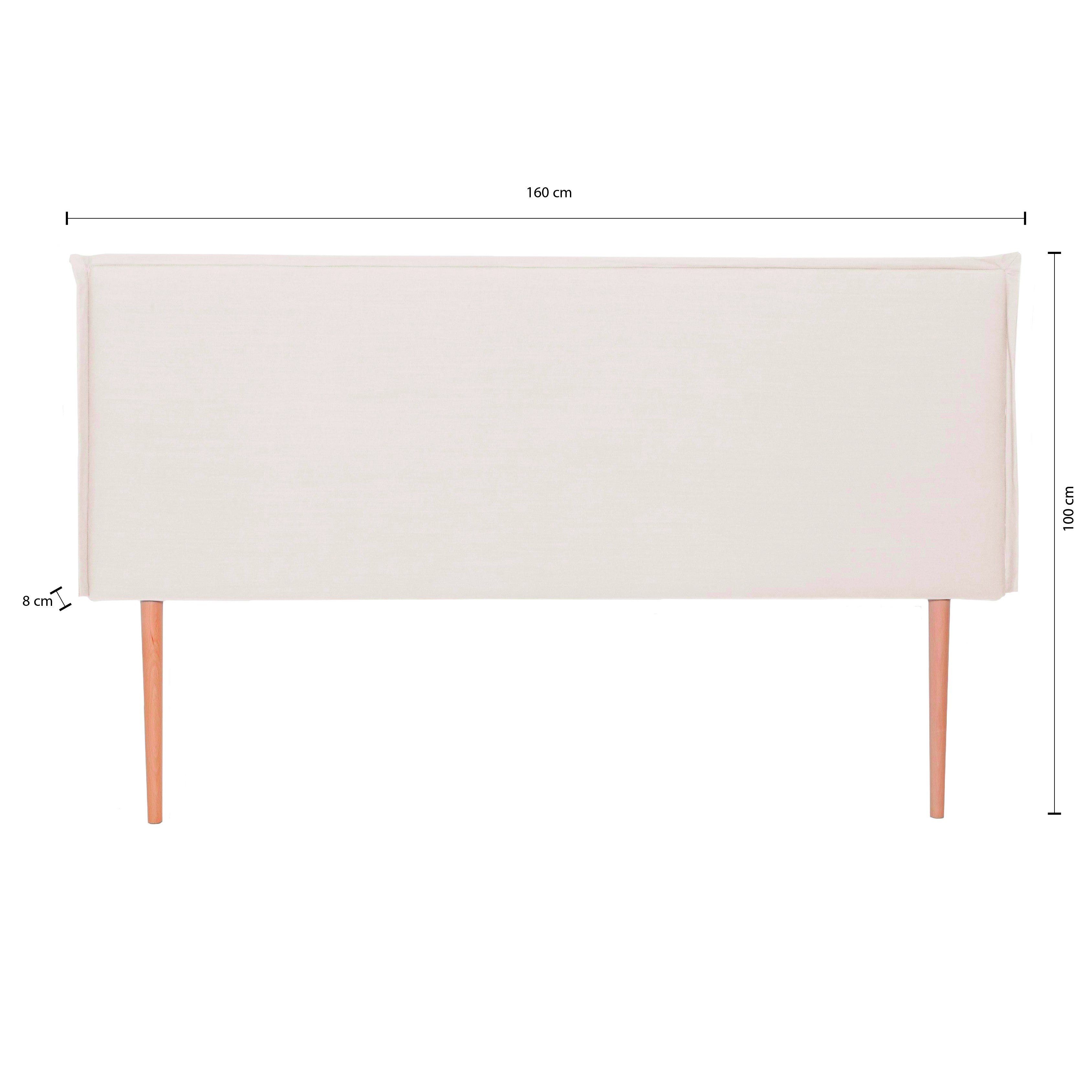 Cabecero tapizado lino 150 Edmond natural