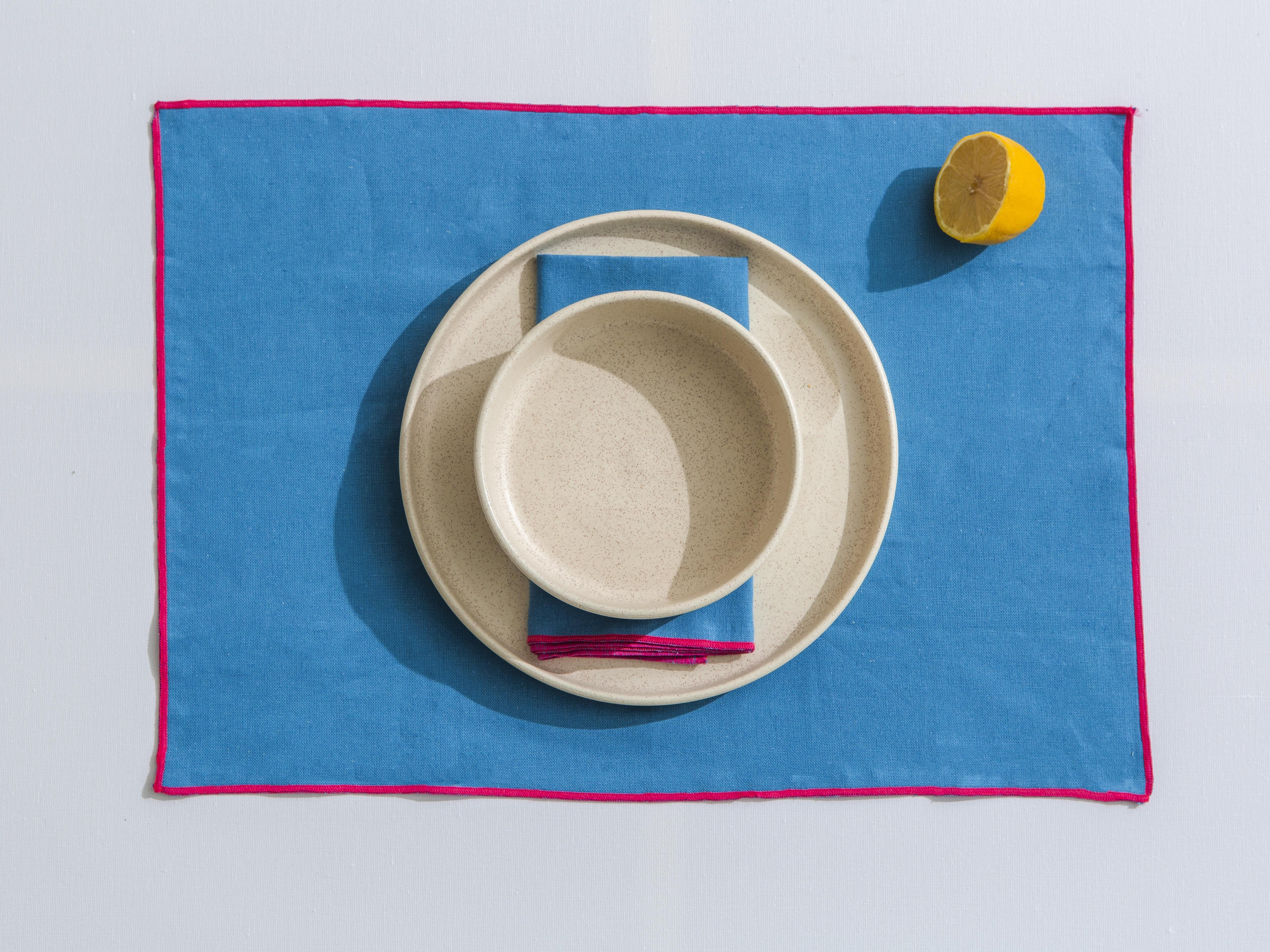 Lot de 2 simples Contrast Edge Blue