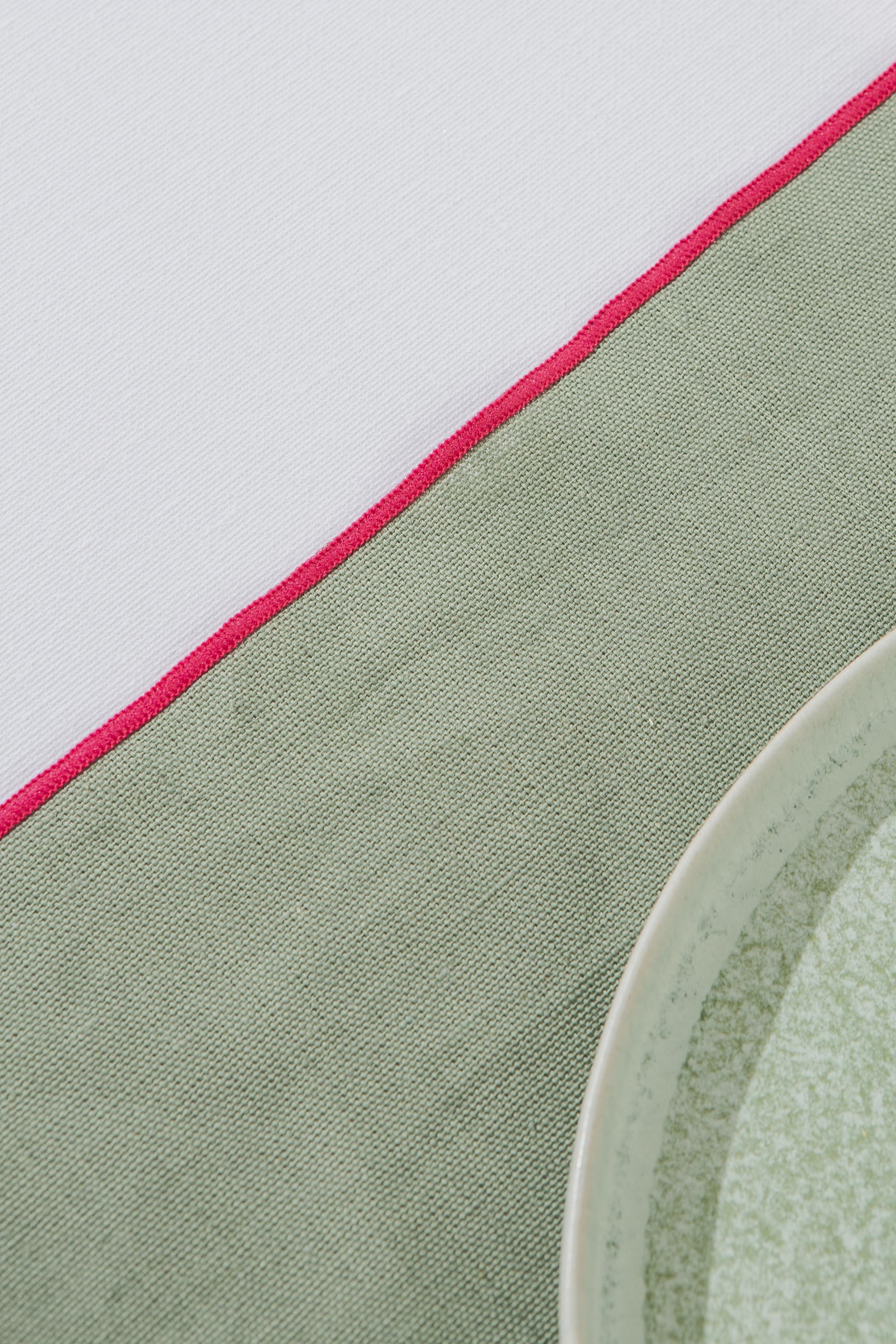 Set 2 individuales Contrast Edge Acqua