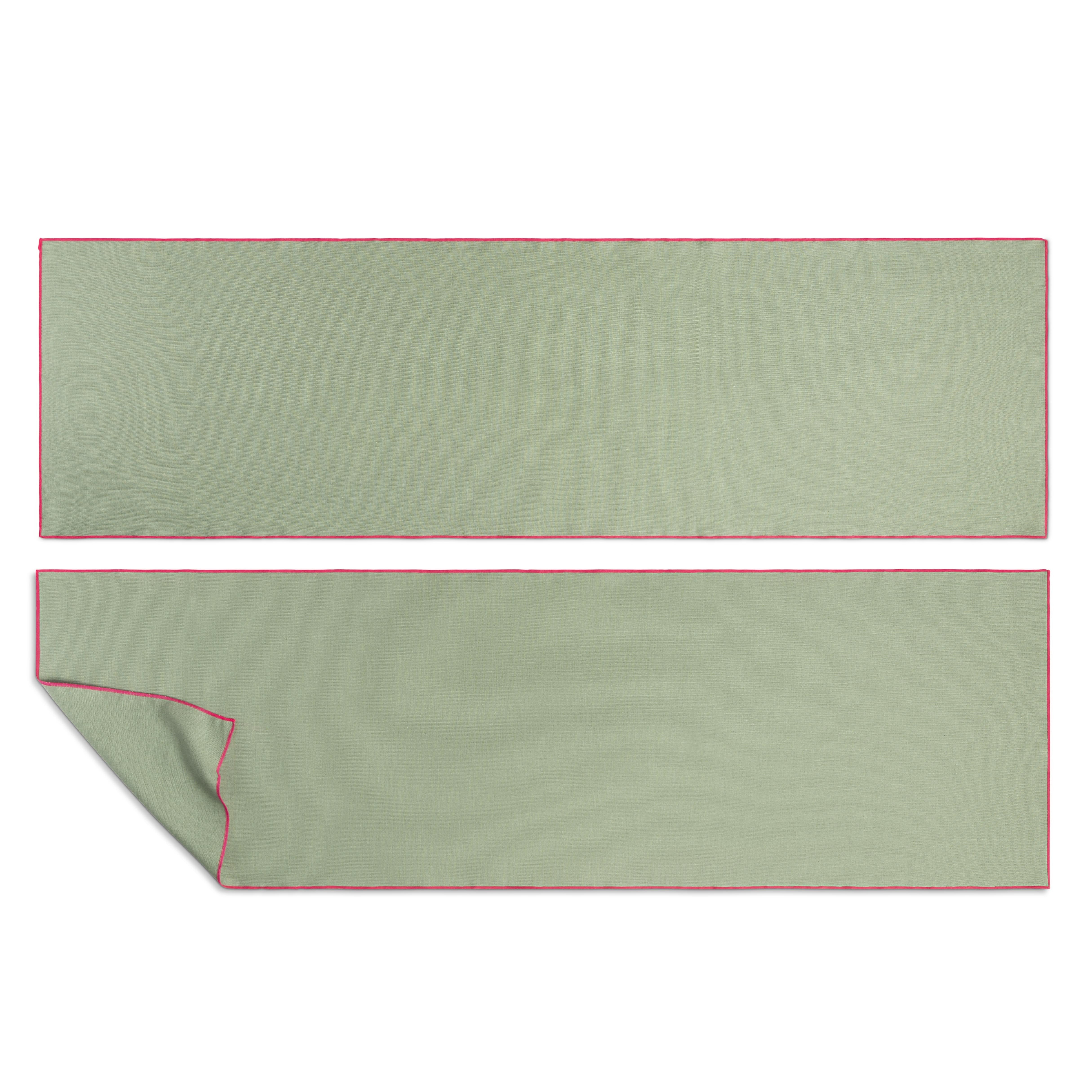 Set 2 caminos de mesa Contrast Edge Acqua