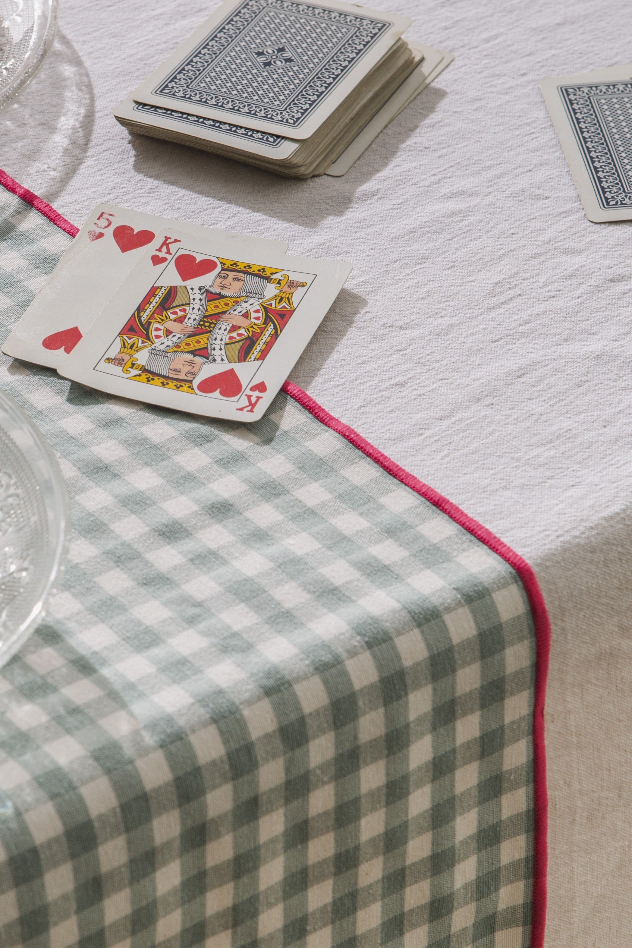 Set 2 Tablecloths Vichy Aquamarine