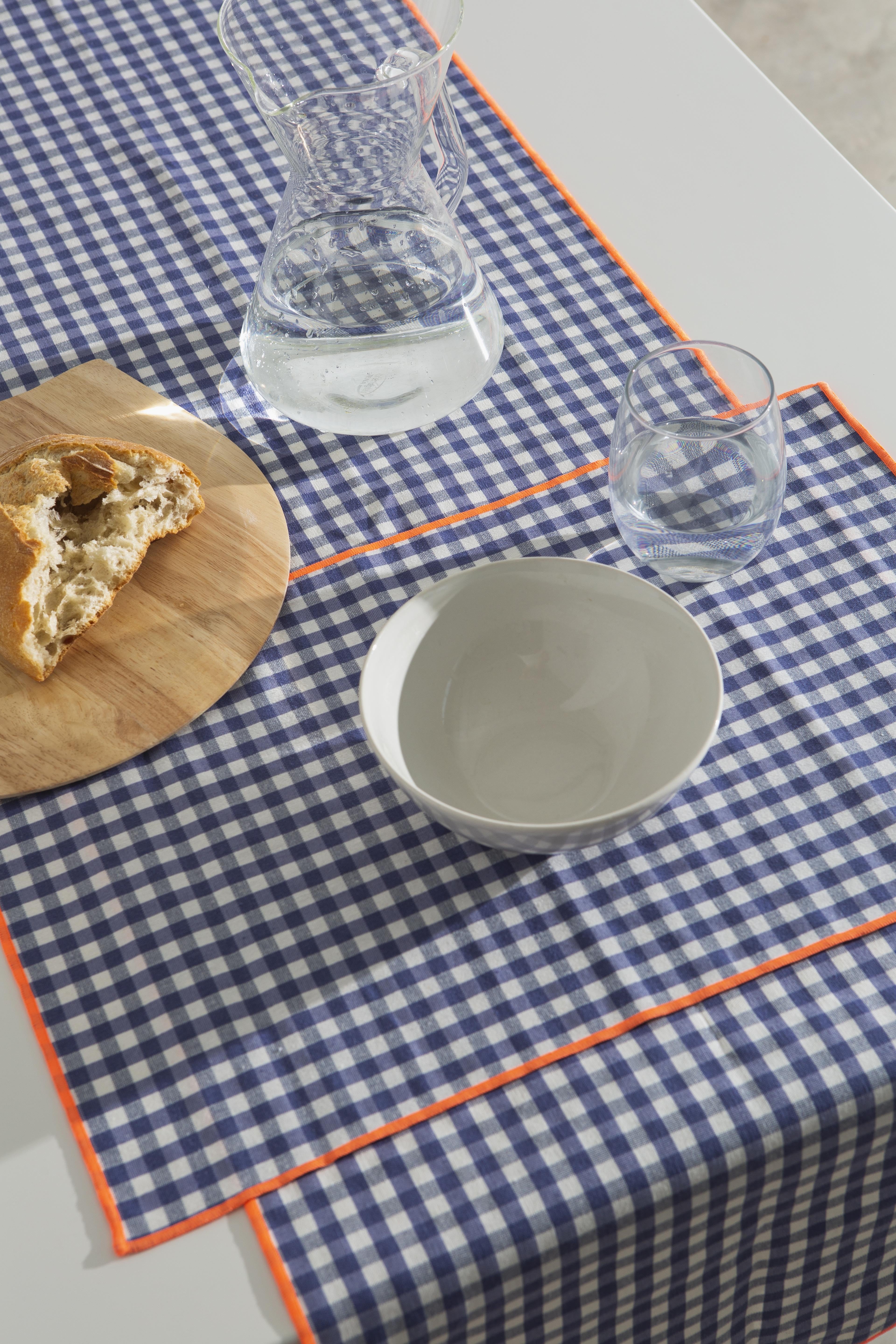 Set 2 individuales Vichy Contrast Navy