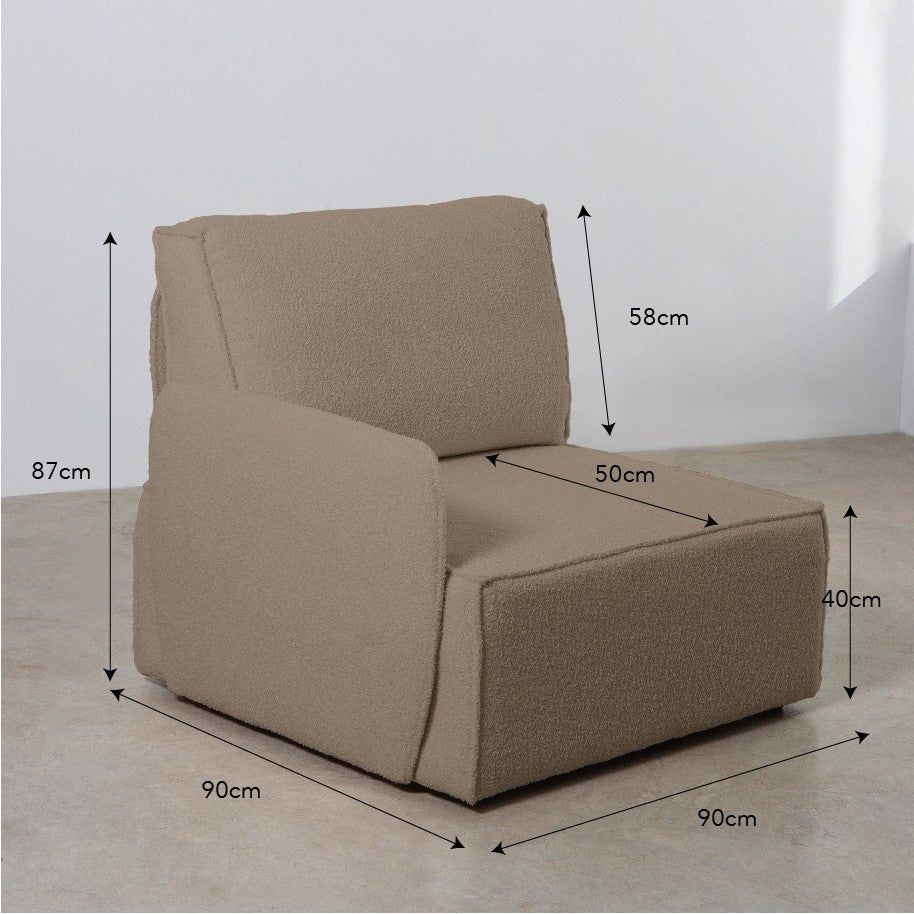 Sofa Modular Lea 4 plazas Chaiselongue Stone