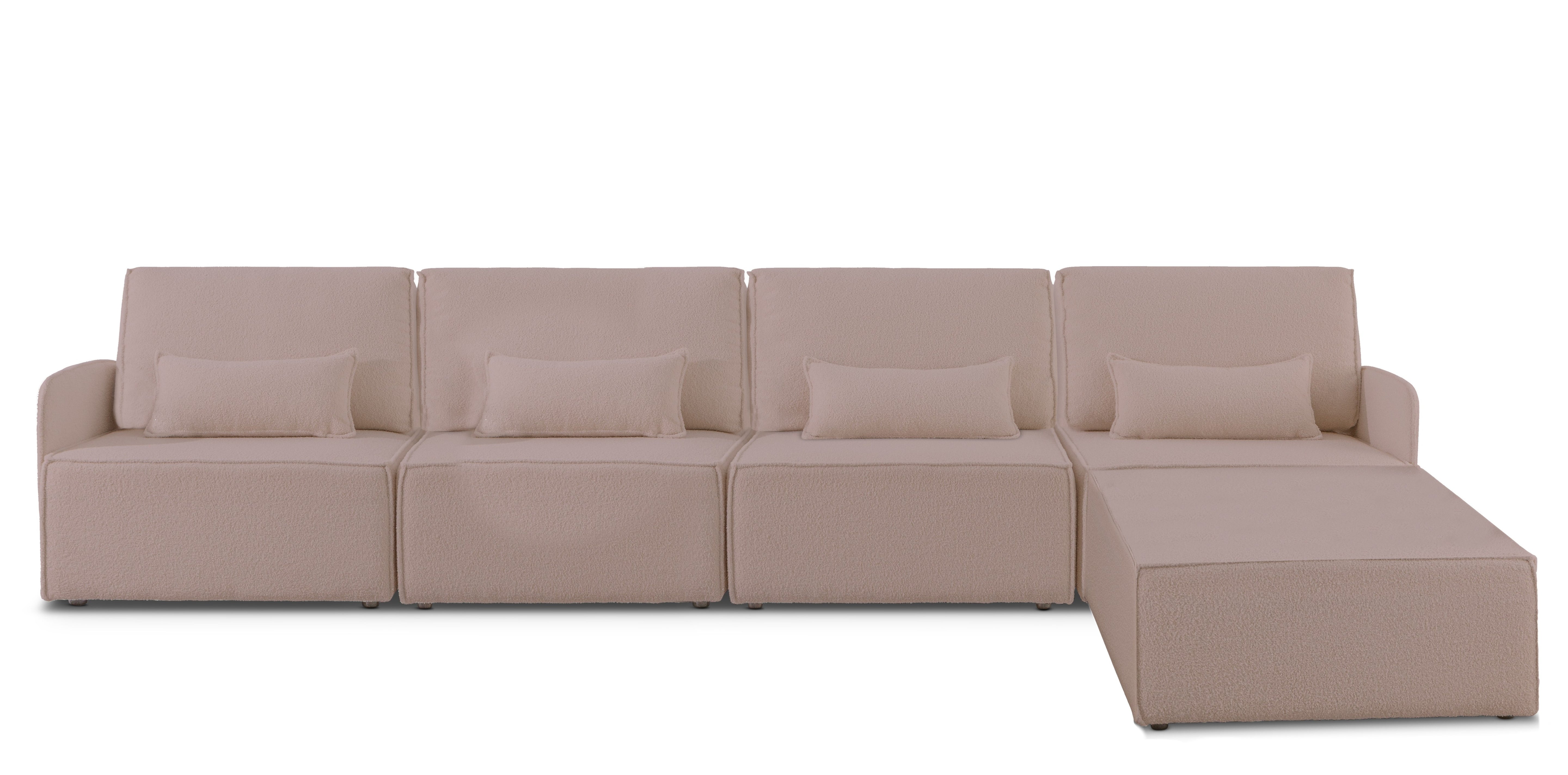 Sofa modular Lea 4 plazas Soft Pink
