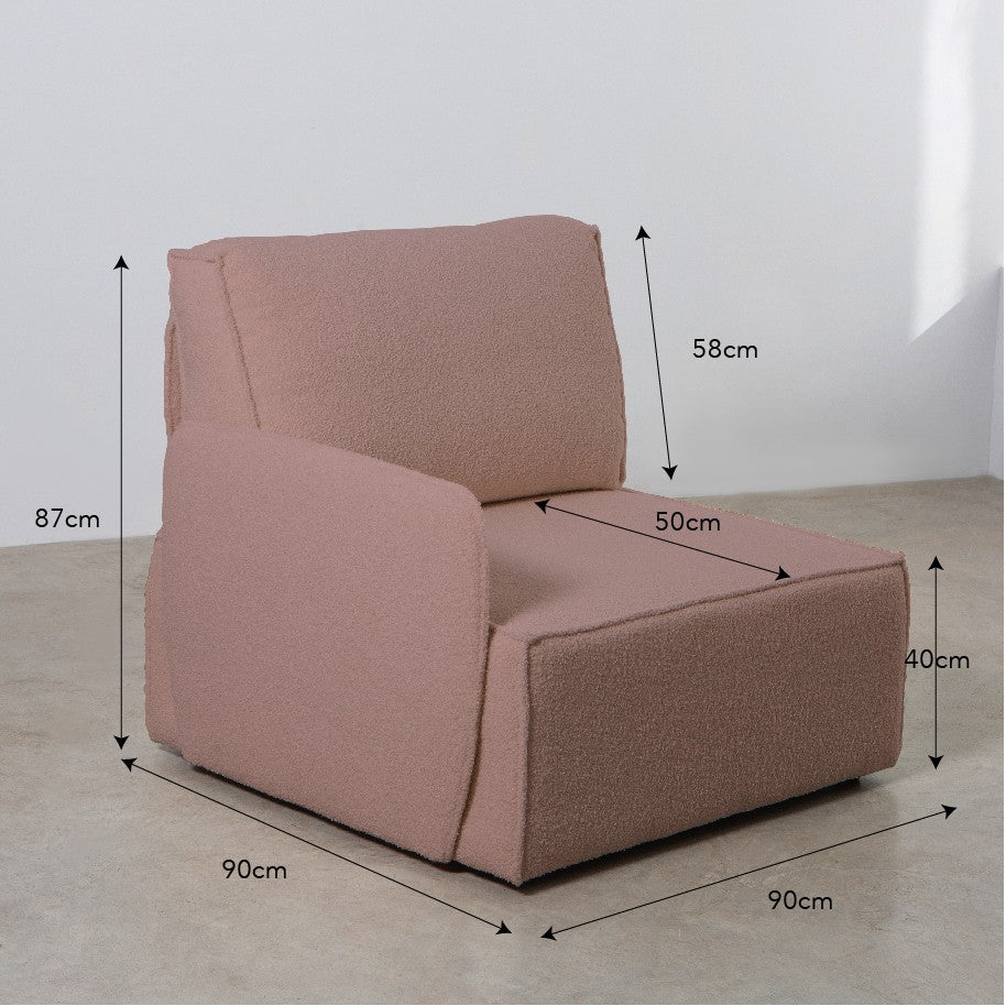 Sofa modular Lea 4 plazas Soft Pink