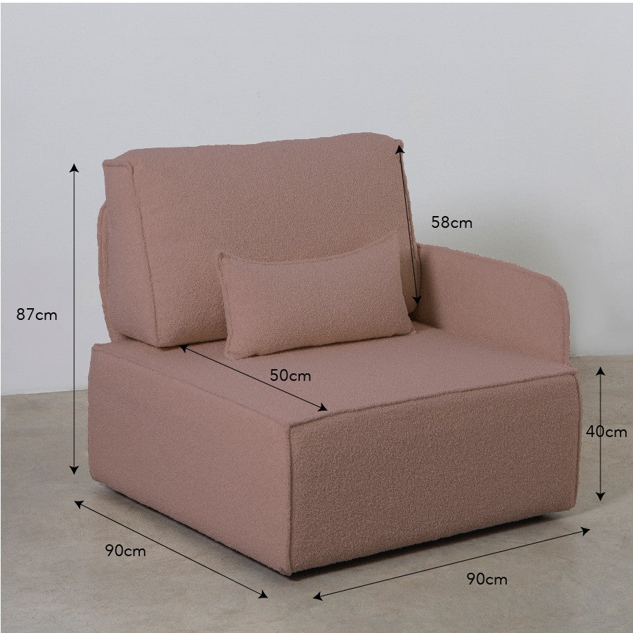Sofa modular Lea 4 plazas Soft Pink