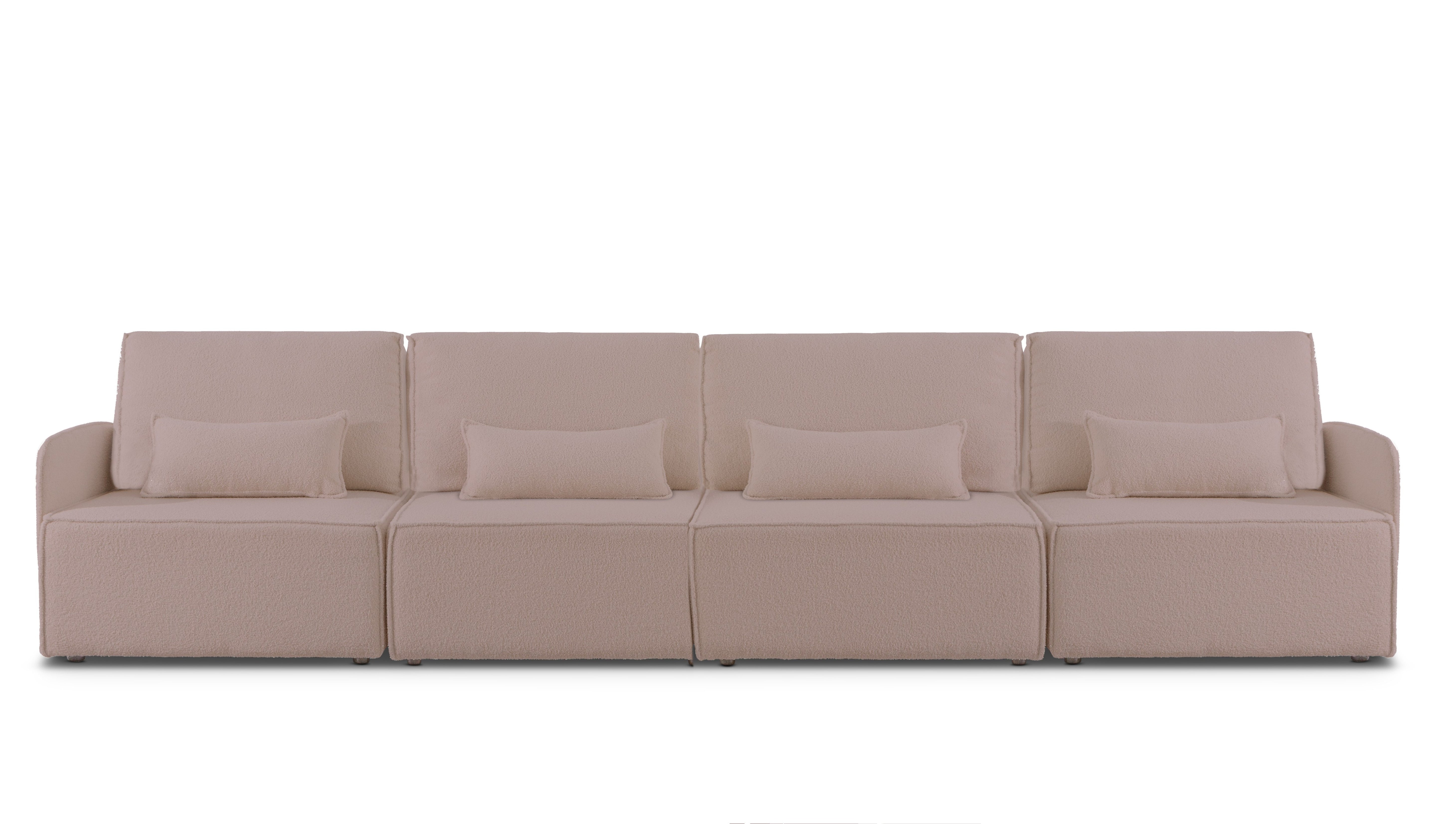 Sofa modular Lea 4 plazas Soft Pink