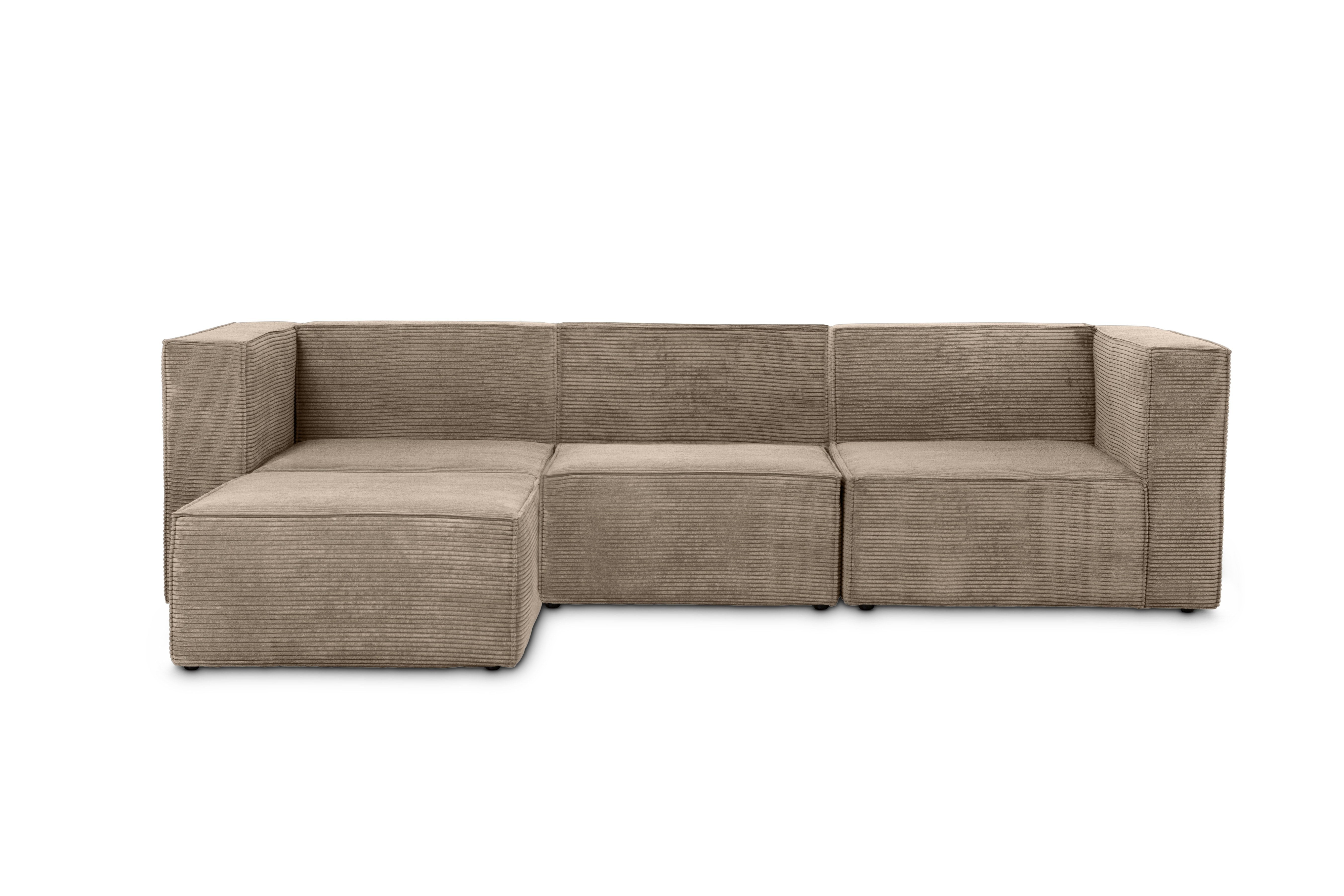 Sofa Harper 3 plazas Chaiselongue Marron