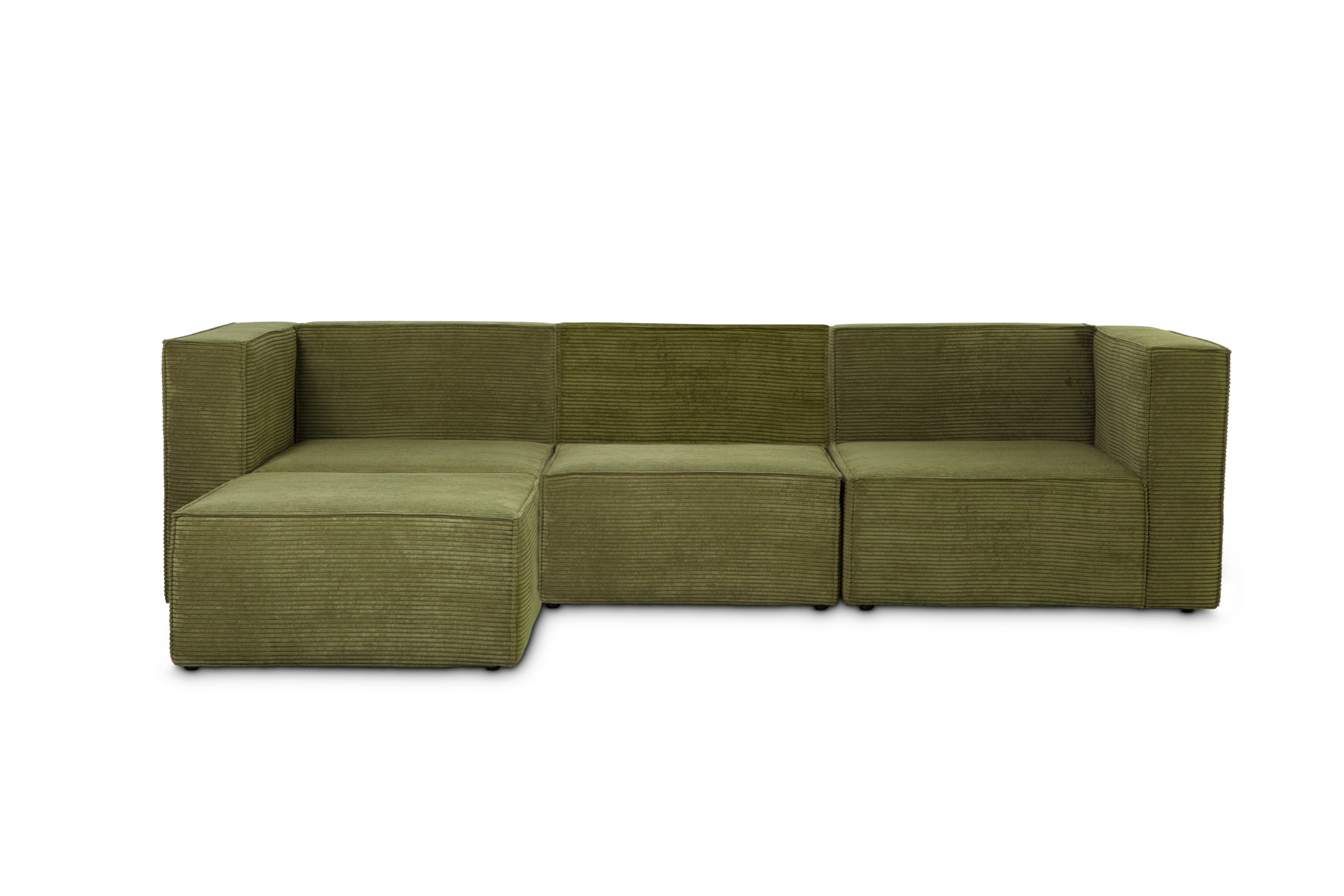 Sofa Harper 3 plazas Chaiselongue Verde