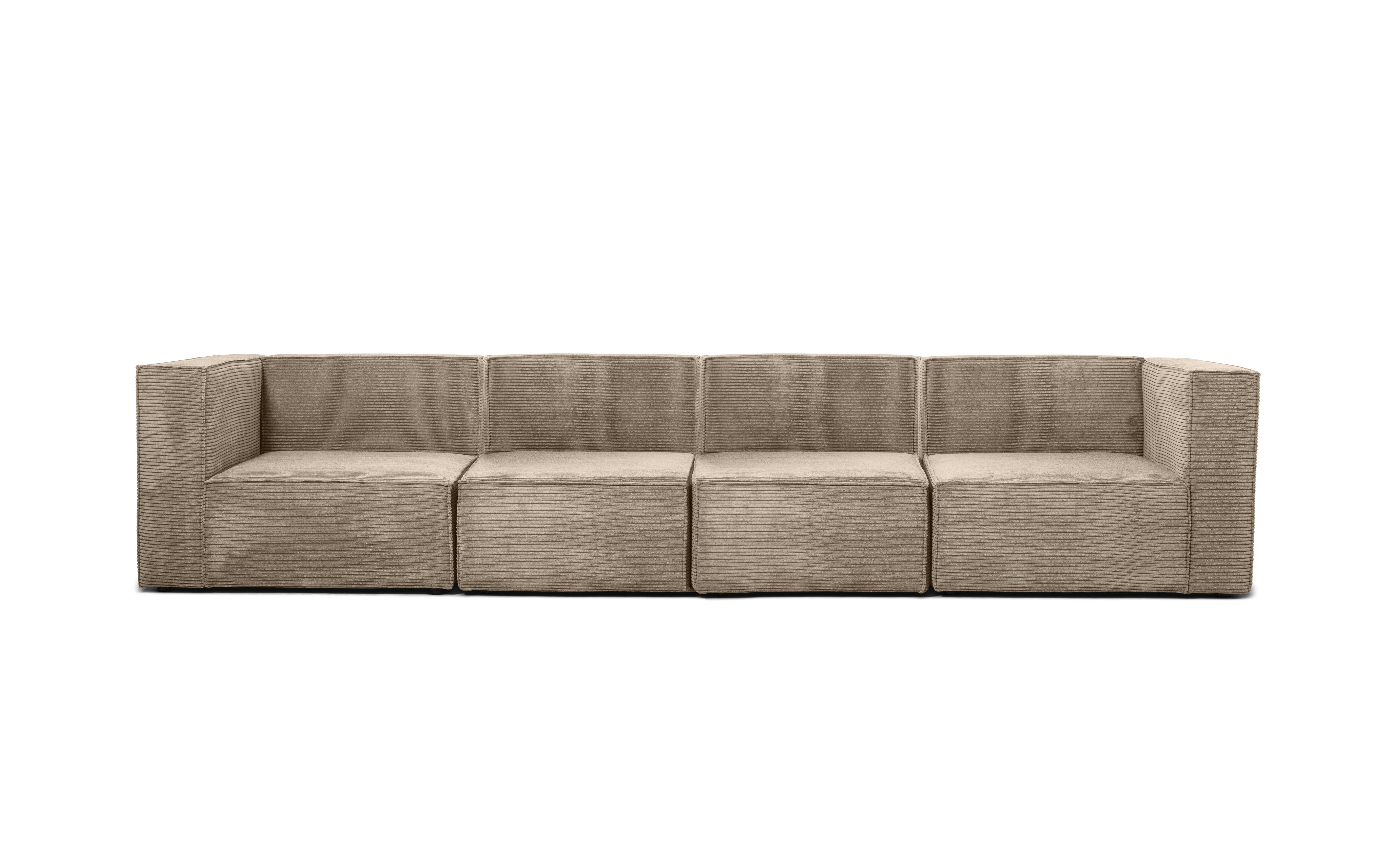 Sofa Harper 4 plazas Chaiselongue Marron
