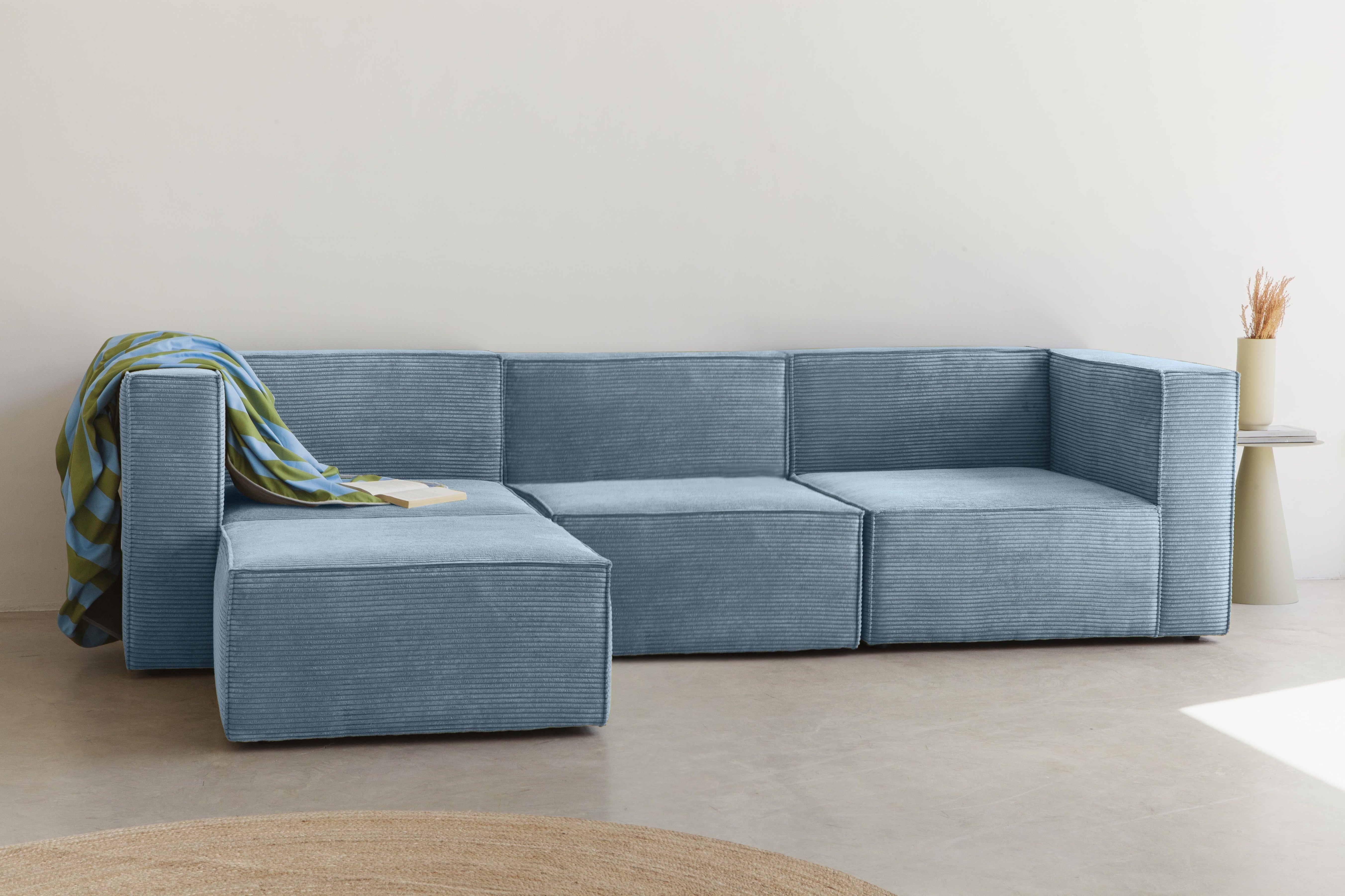 Sofa Harper 4 plazas Chaiselongue Azul